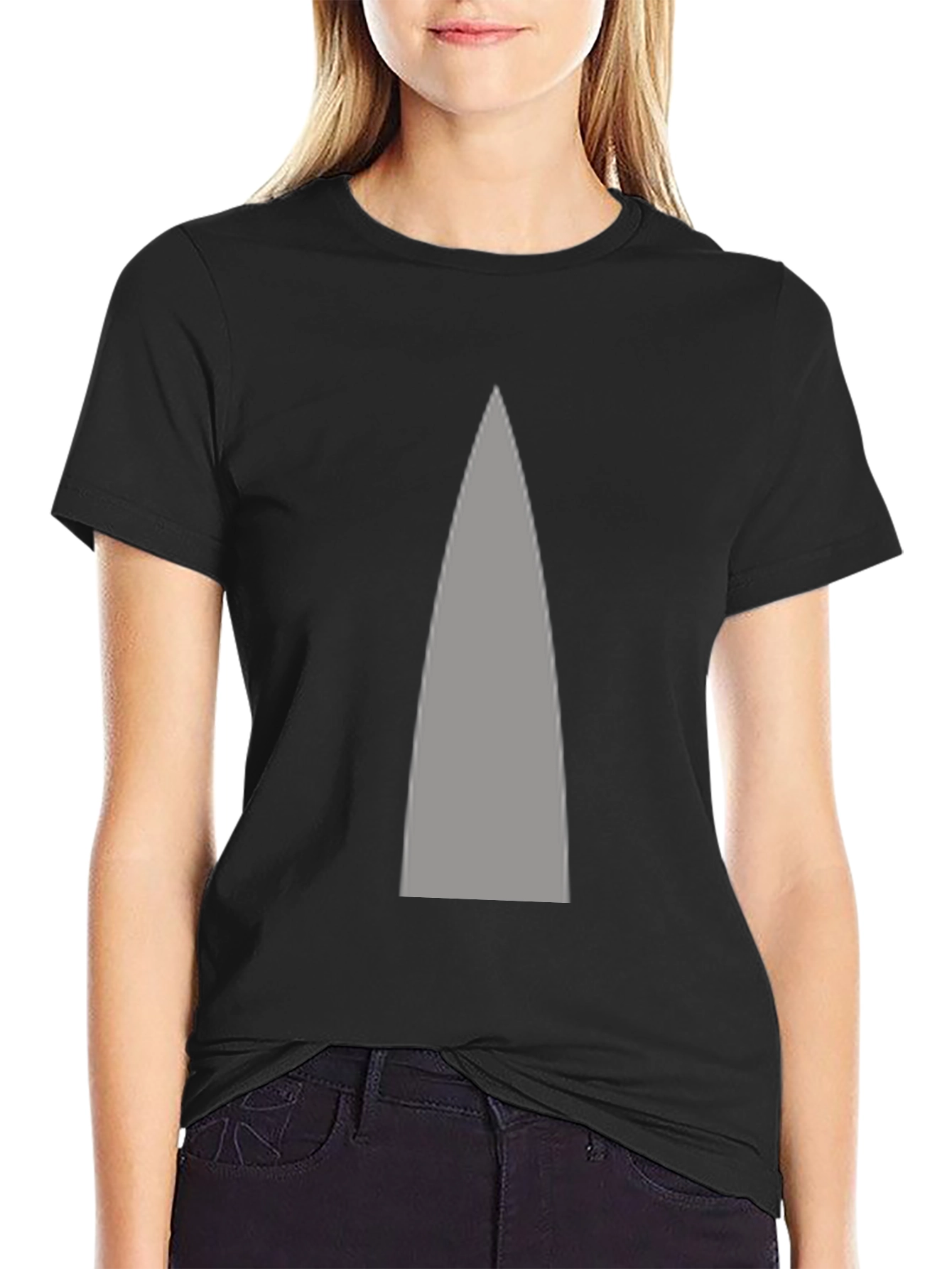 Mens Black T-Shirt with Gray Arrow Design