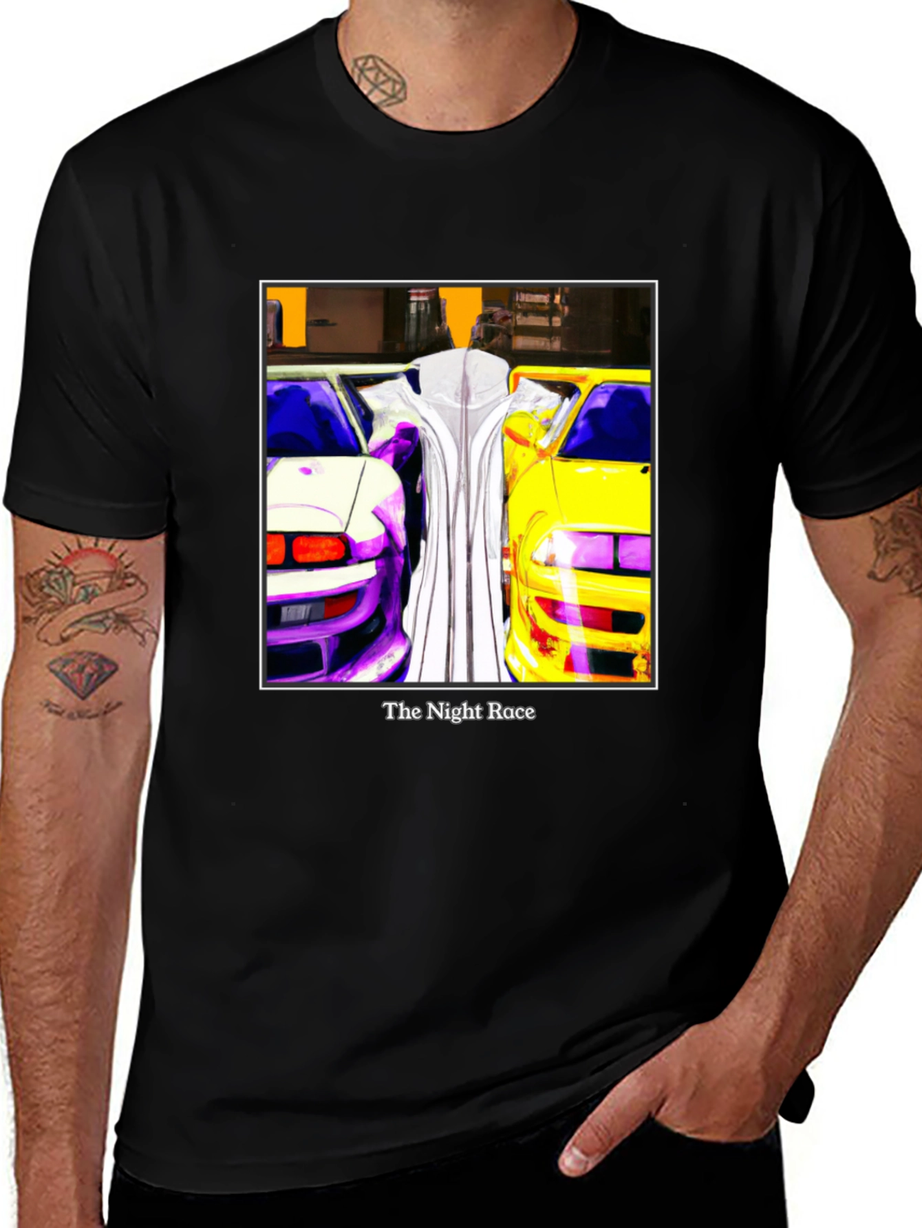 The Night Race Graphic Tee - Car Enthusiast Apparel