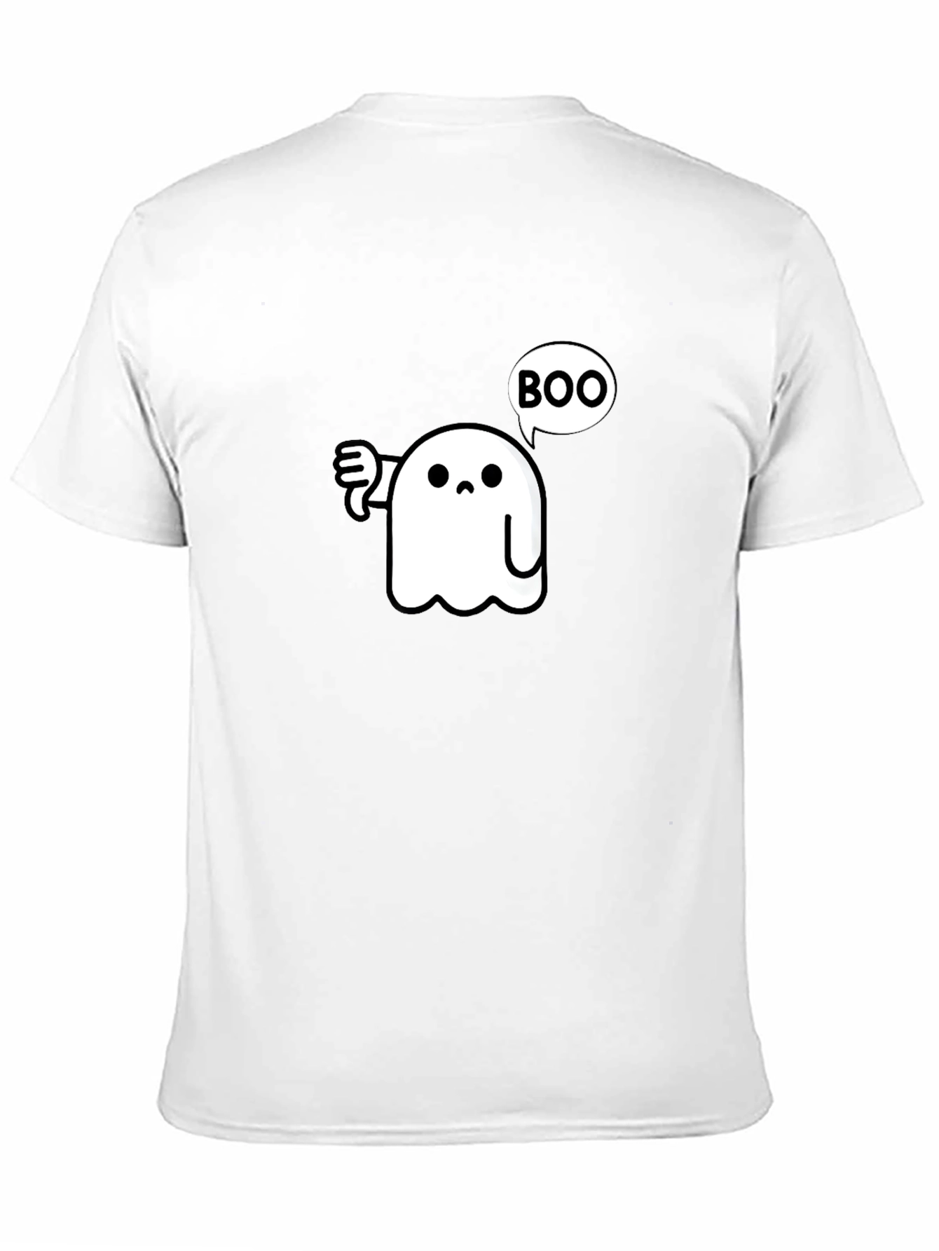 Boo Ghost Graphic T-Shirt - Black Cotton Tee