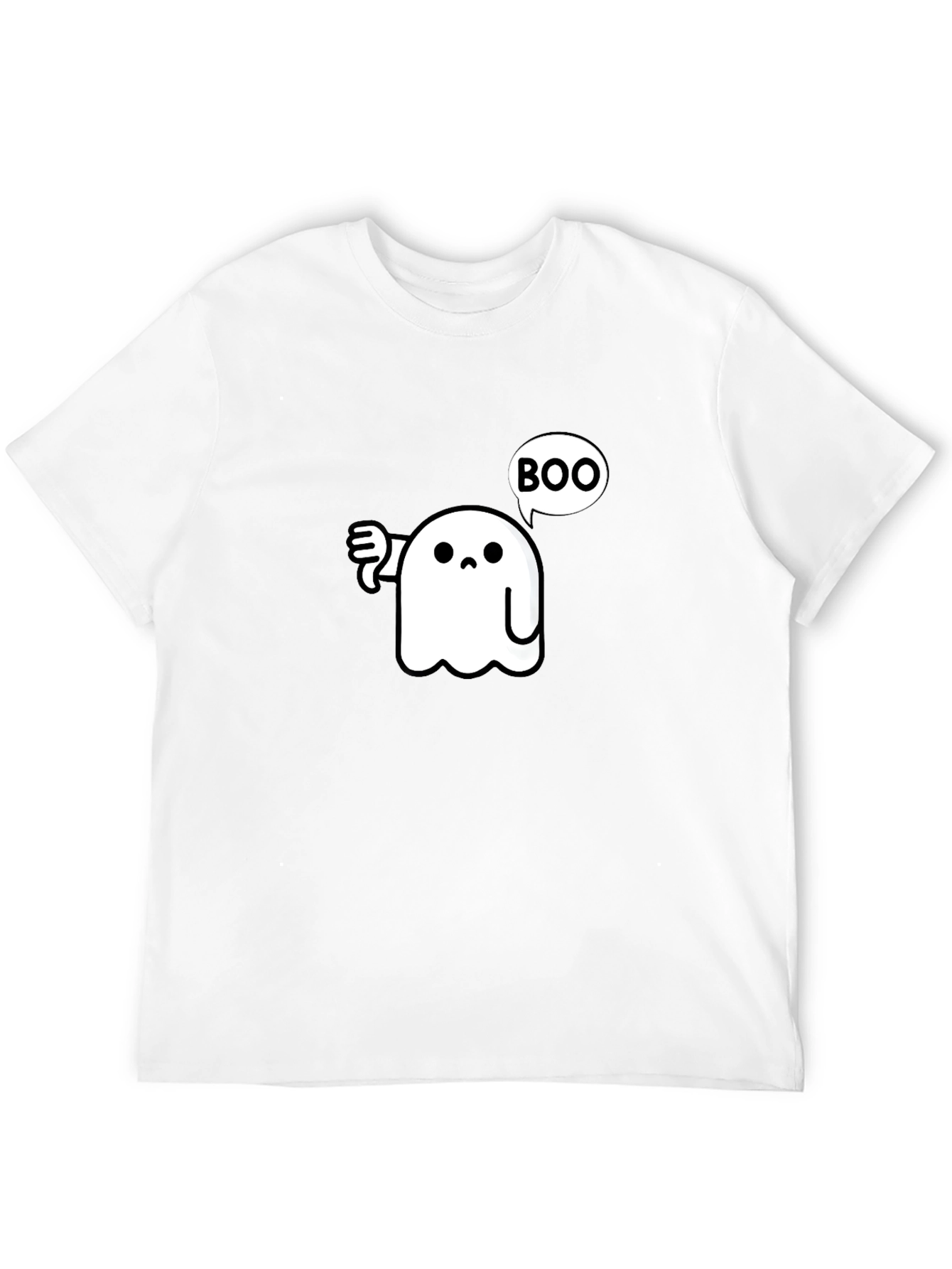 Boo Ghost Graphic T-Shirt - Black Cotton Tee