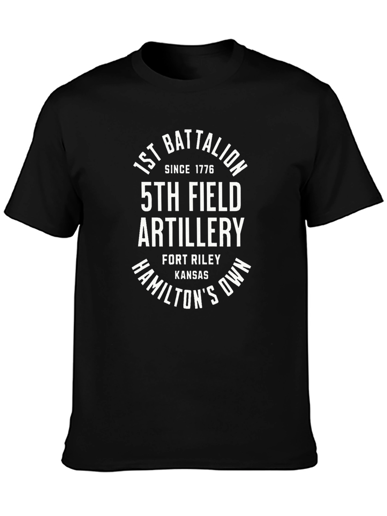 1st Battalion 5th Field Artillery Black T-Shirt