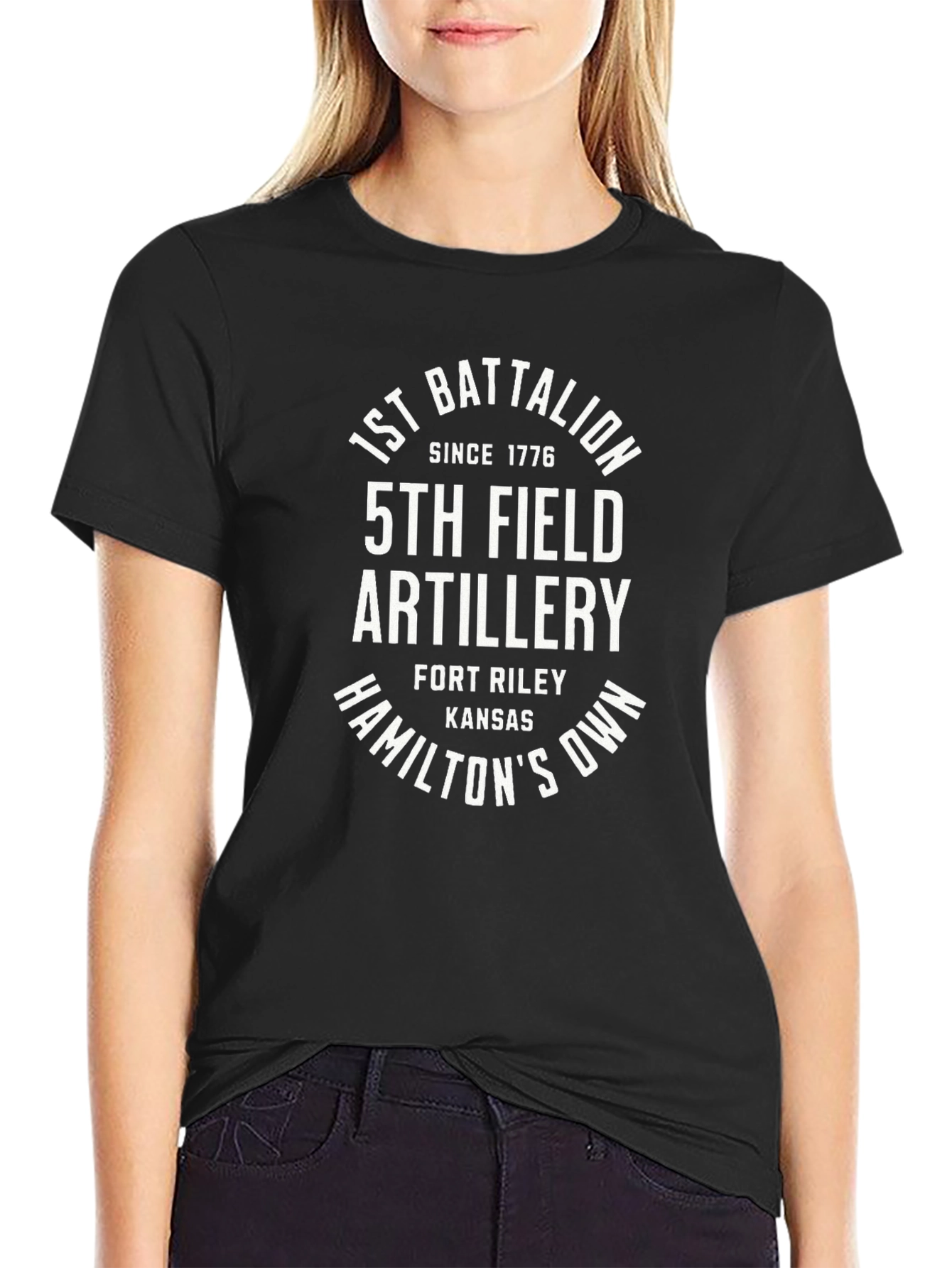 1st Battalion 5th Field Artillery Black T-Shirt