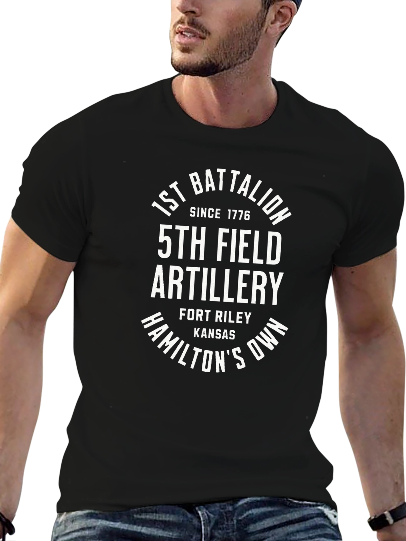 1st Battalion 5th Field Artillery Black T-Shirt