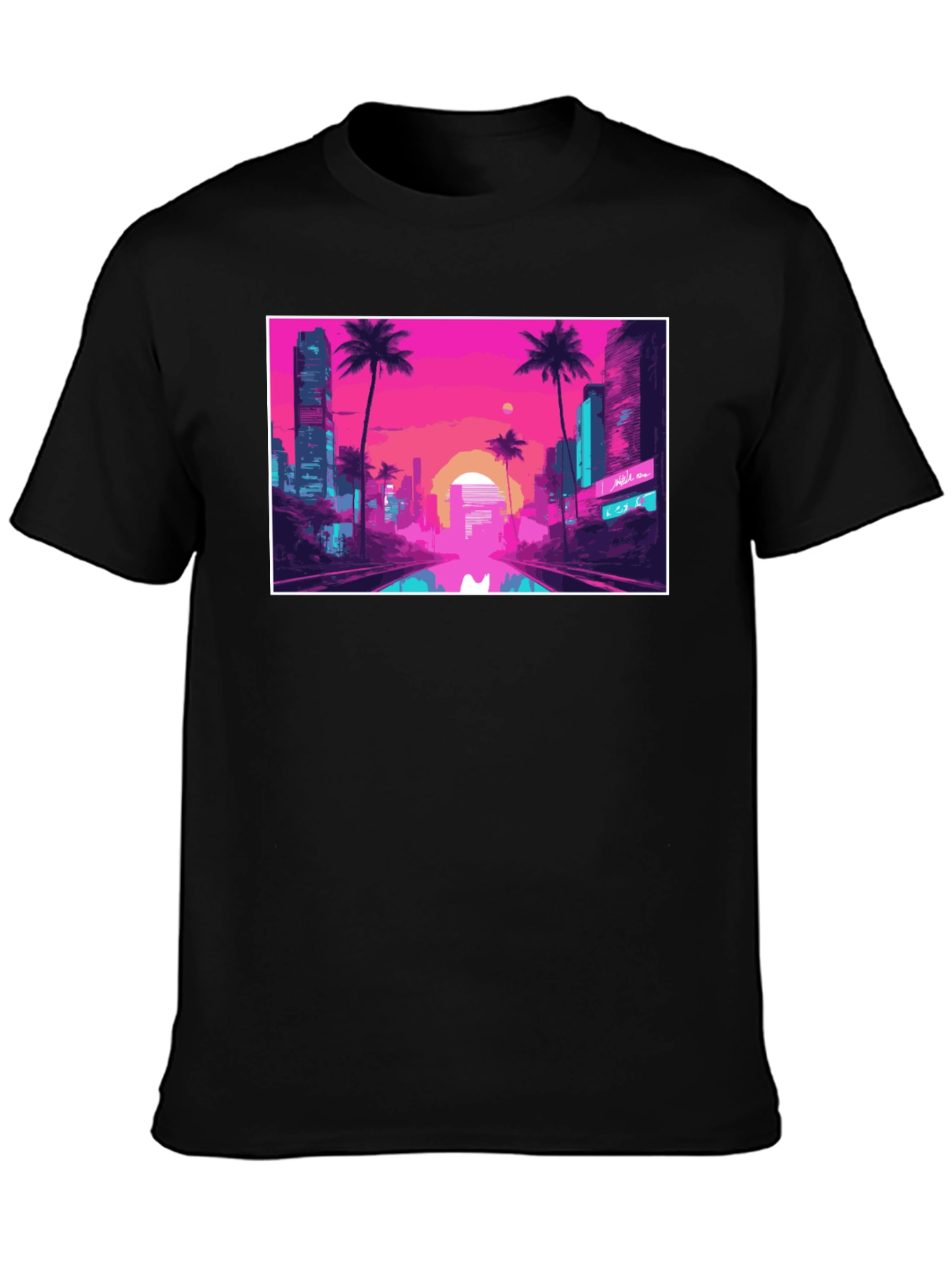 Vaporwave City T-Shirt - Retro Aesthetic Tee