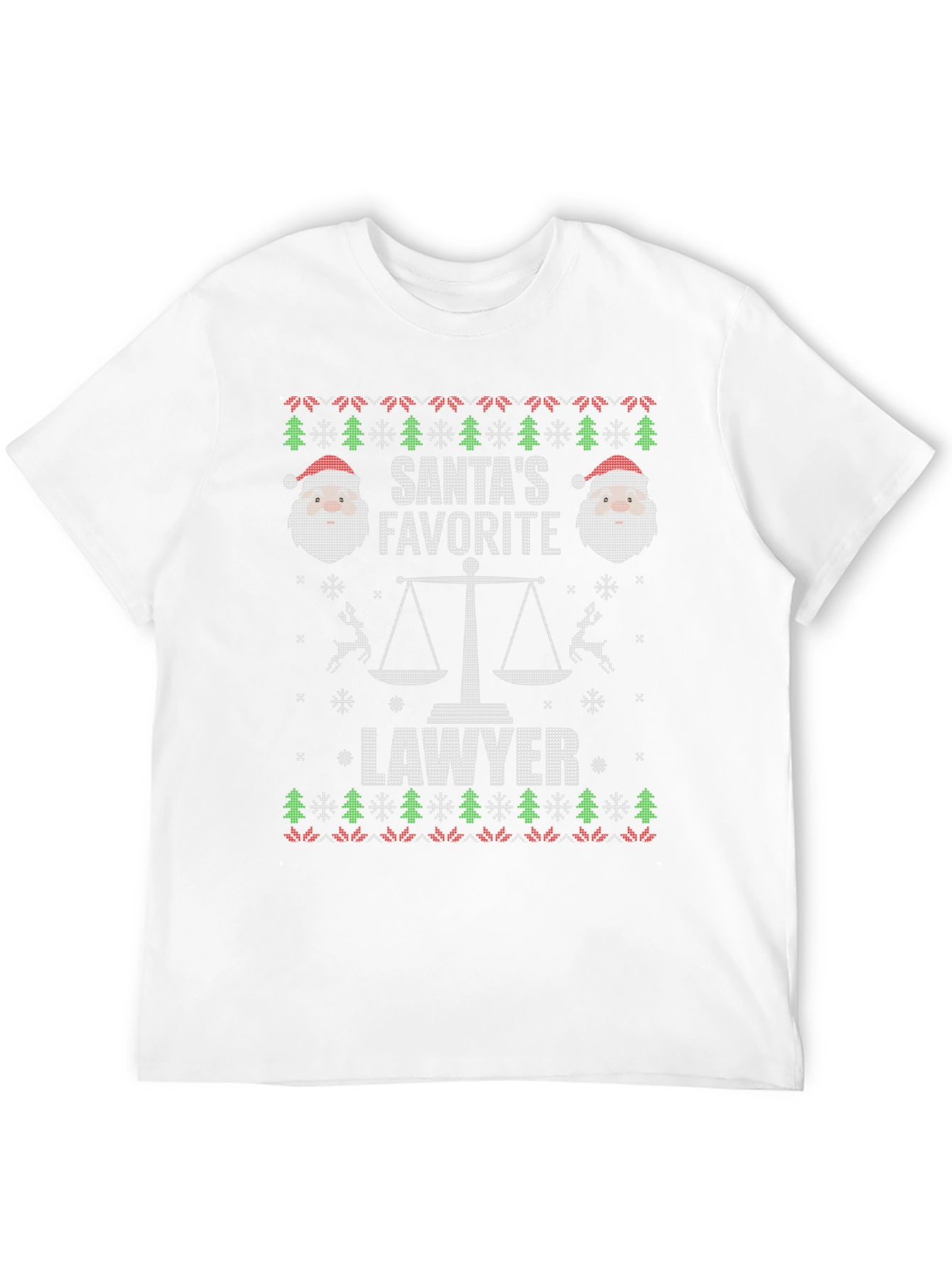 Santas Favorite Lawyer Ugly Christmas Sweater T-Shirt