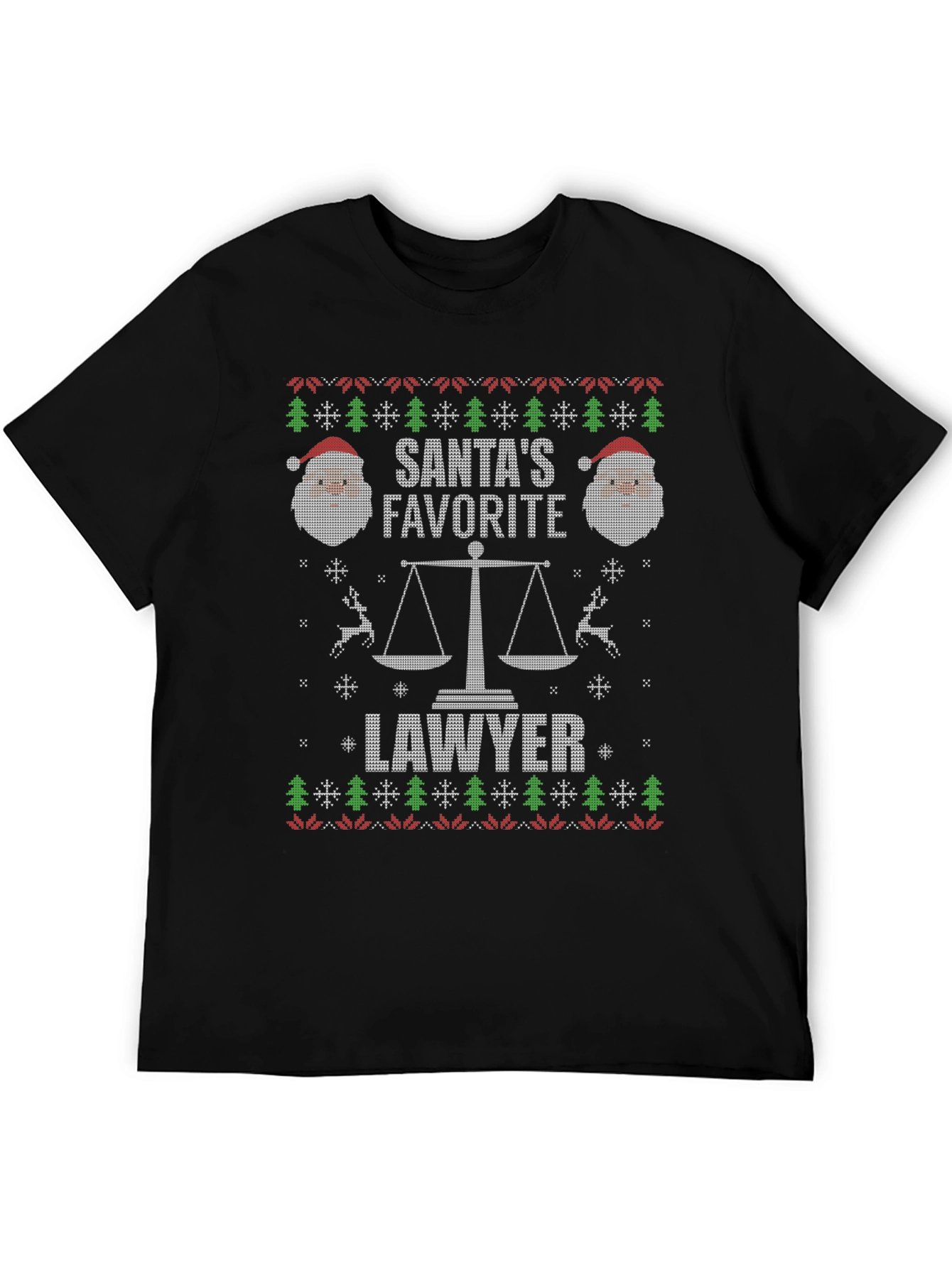 Santas Favorite Lawyer Ugly Christmas Sweater T-Shirt