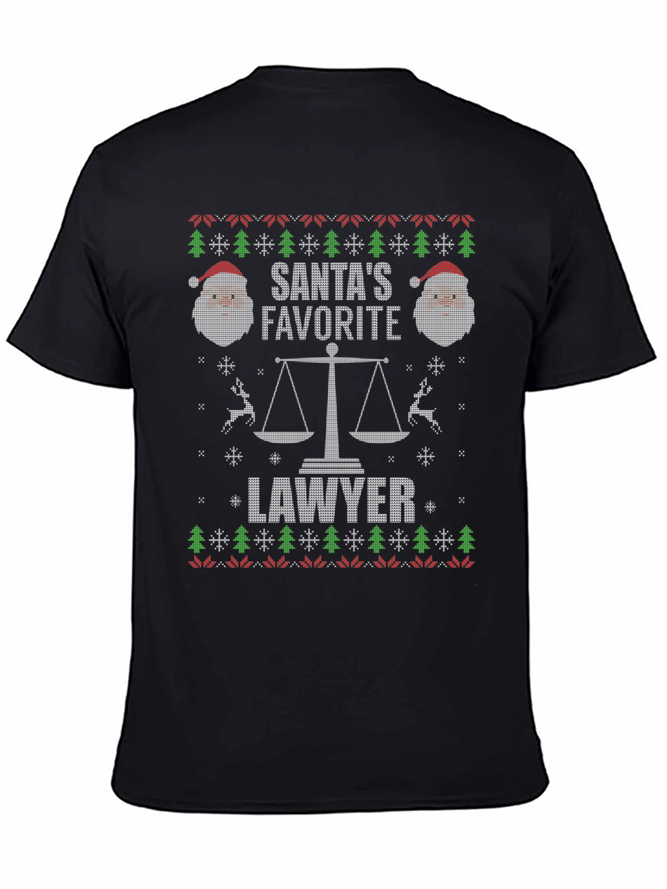 Santas Favorite Lawyer Ugly Christmas Sweater T-Shirt