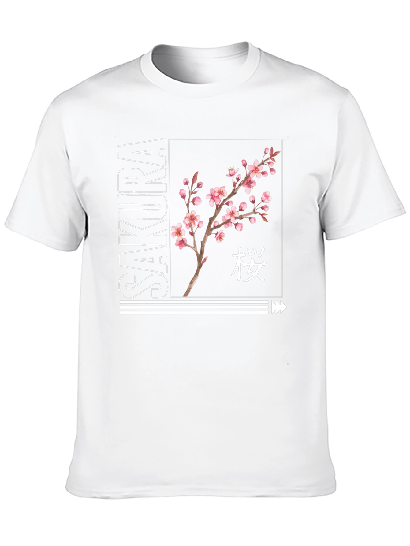 Sakura Blossom Black Graphic T-Shirt