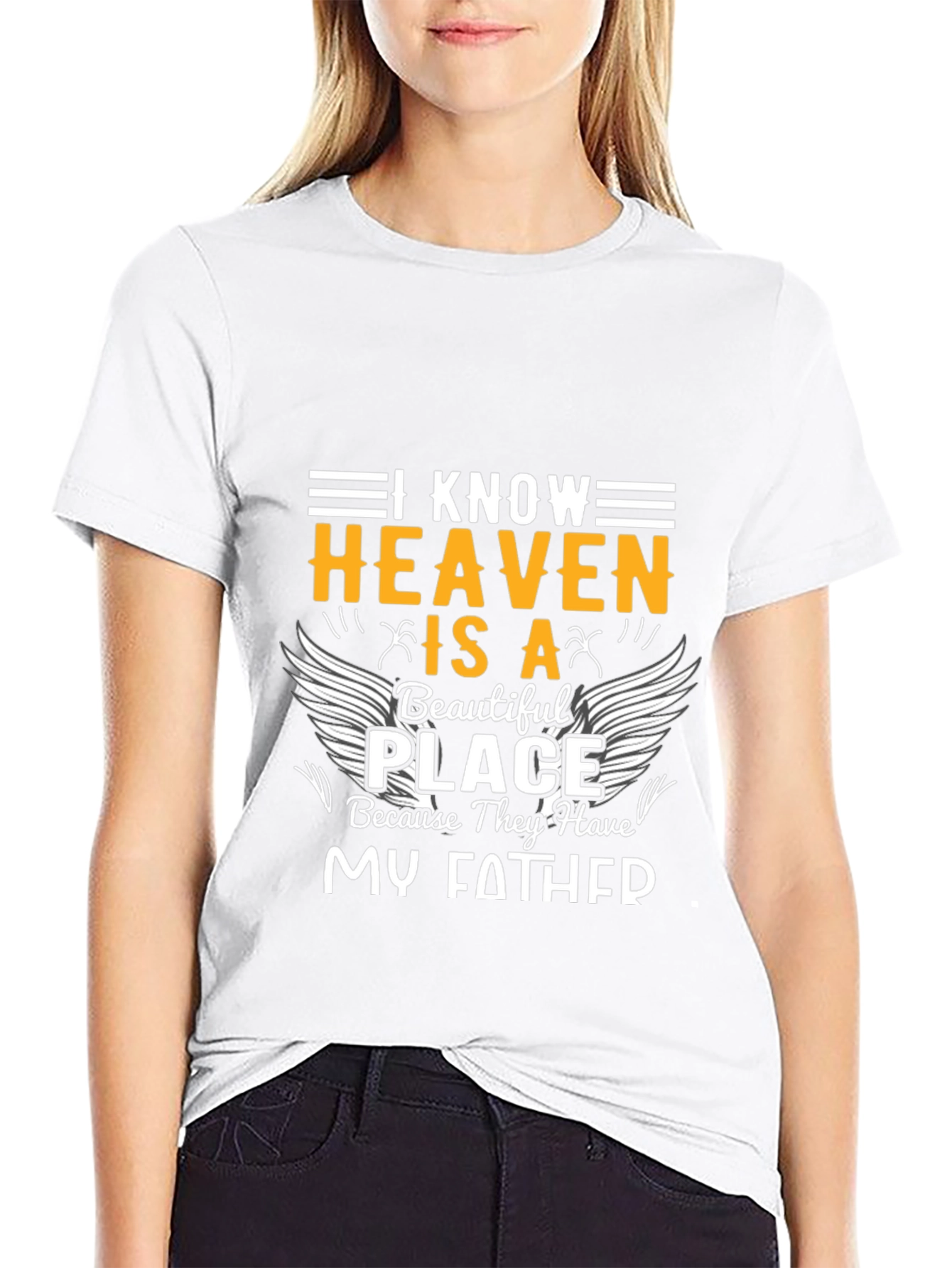 Heavenly Father Memorial Black T-Shirt