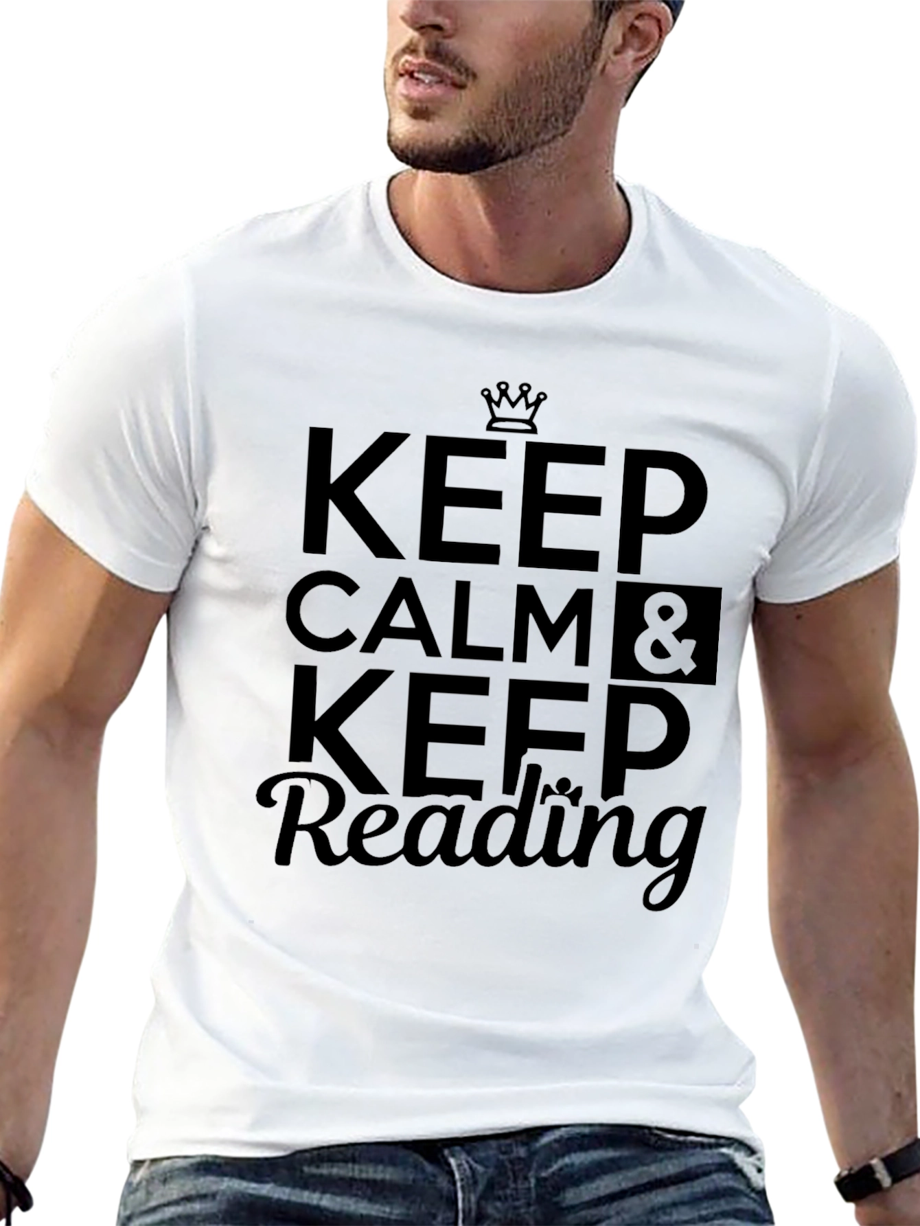 Keep Calm and Keep Reading Black T-Shirt