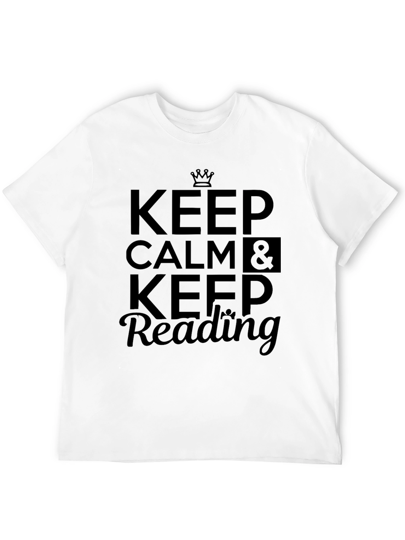 Keep Calm and Keep Reading Black T-Shirt