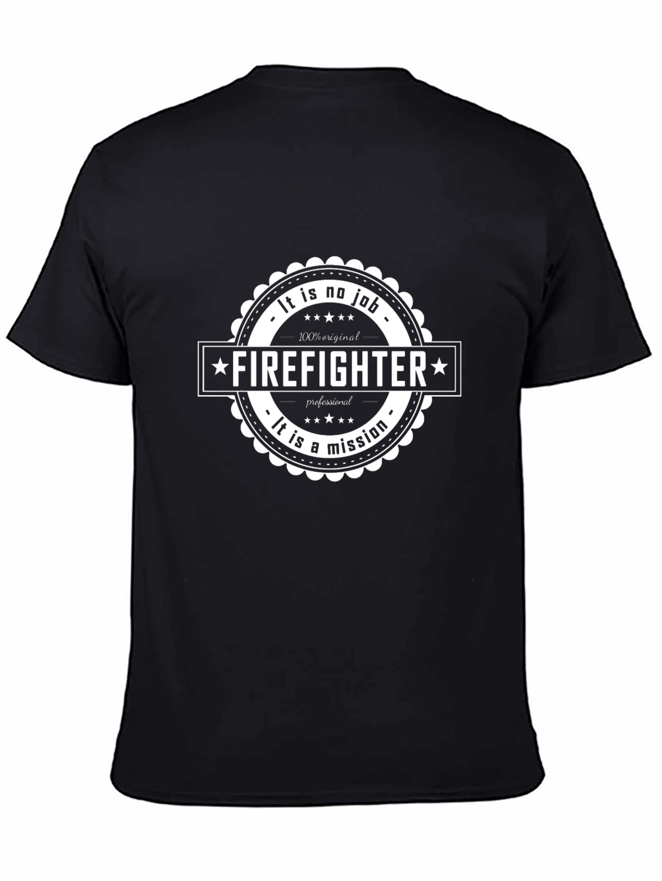 Firefighter Mission Black T-Shirt