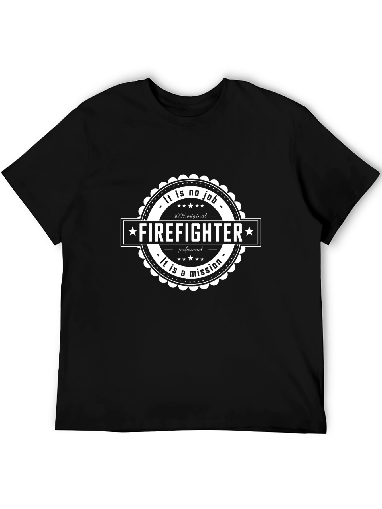 Firefighter Mission Black T-Shirt