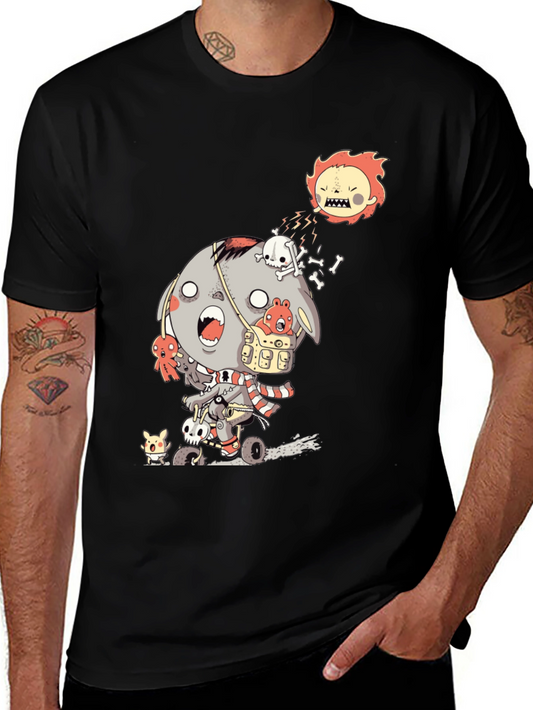Zombie Kid Ride Funny Graphic Tee - Cool Novelty T-Shirt