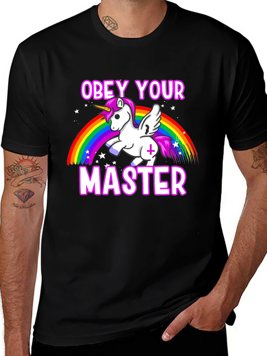 Obey Your Master Unicorn Graphic T-Shirt
