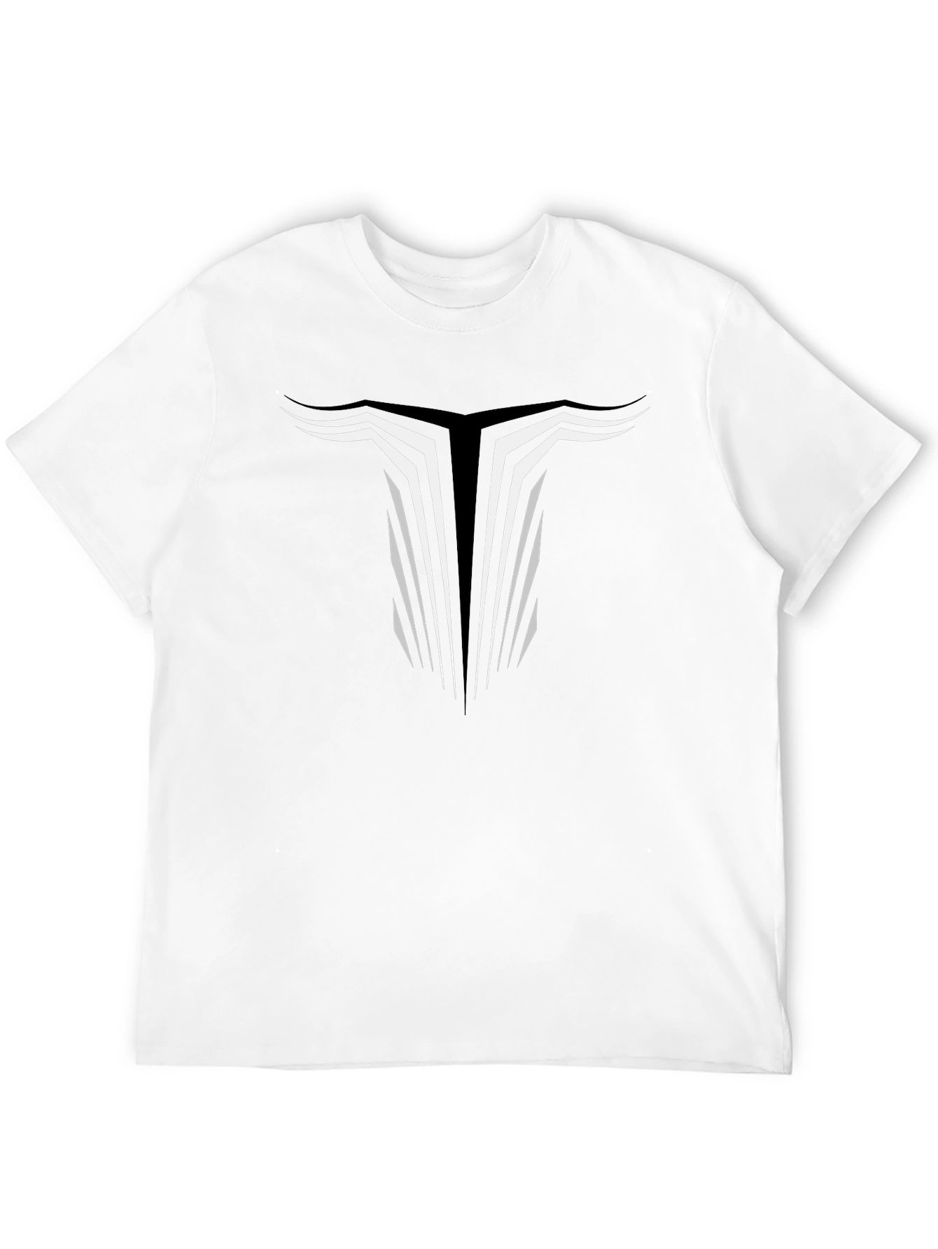 Modern Graphic Tee - Bull Horn Design