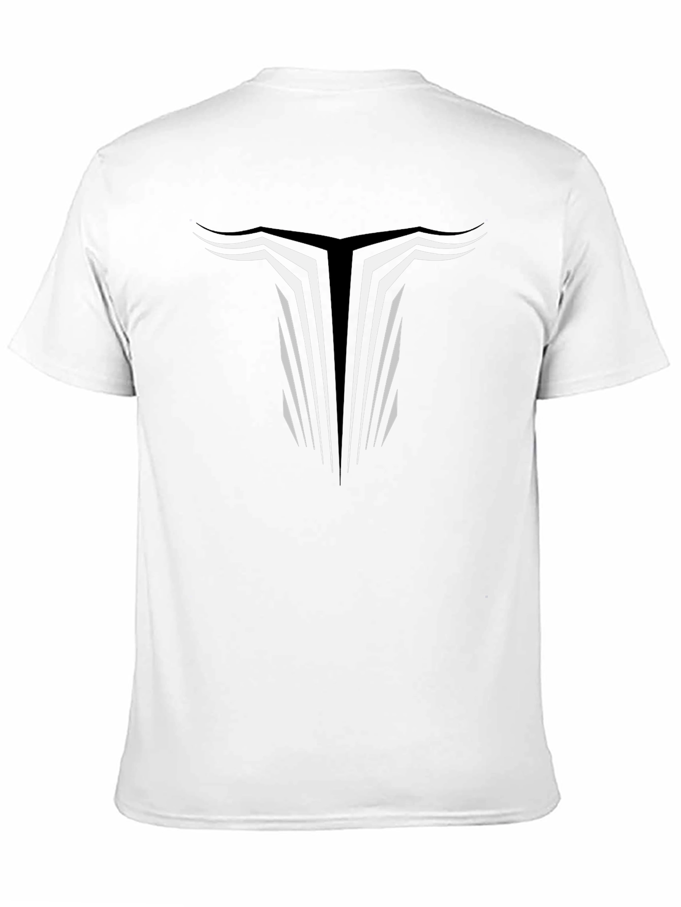Modern Graphic Tee - Bull Horn Design