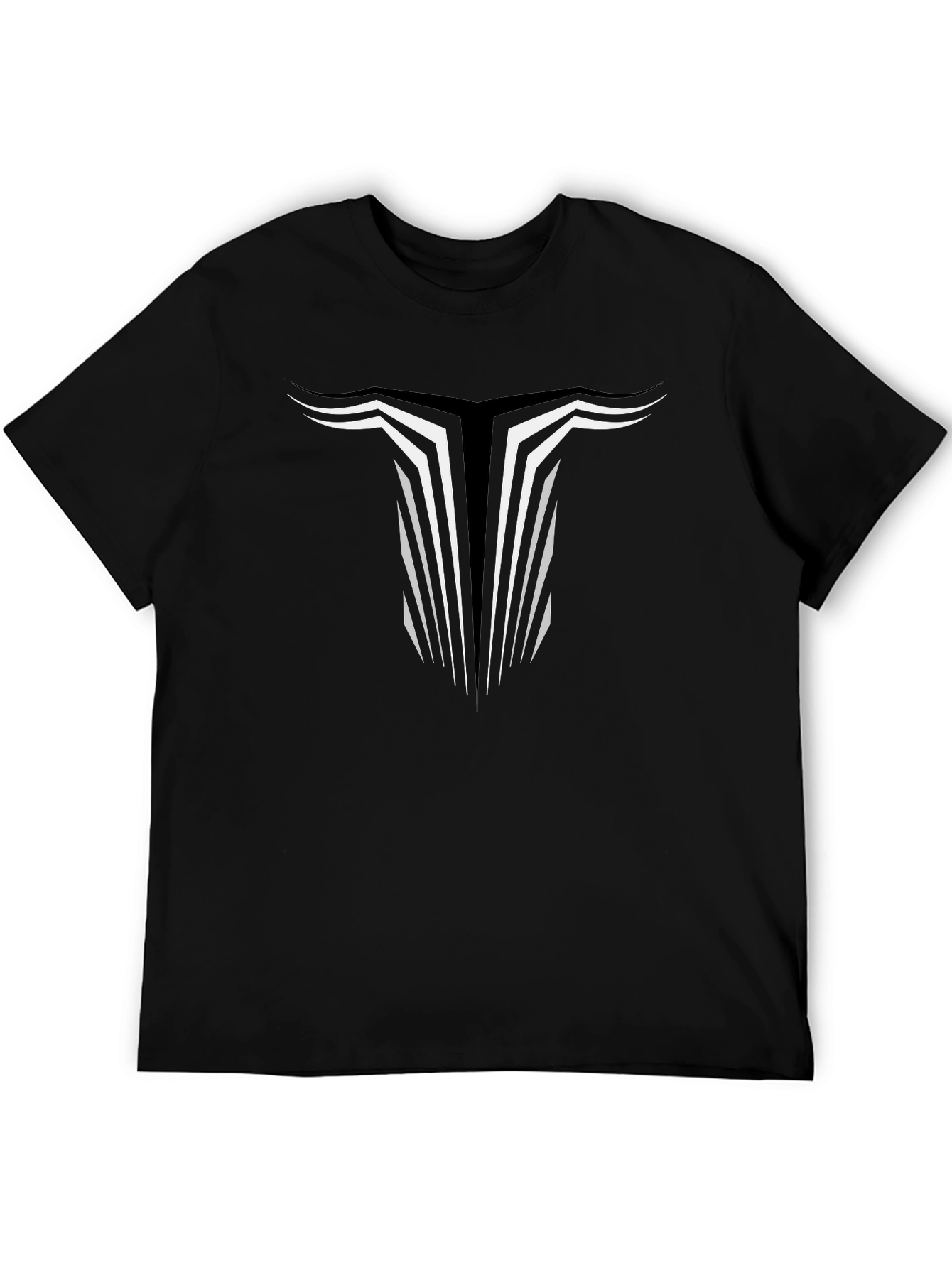 Modern Graphic Tee - Bull Horn Design
