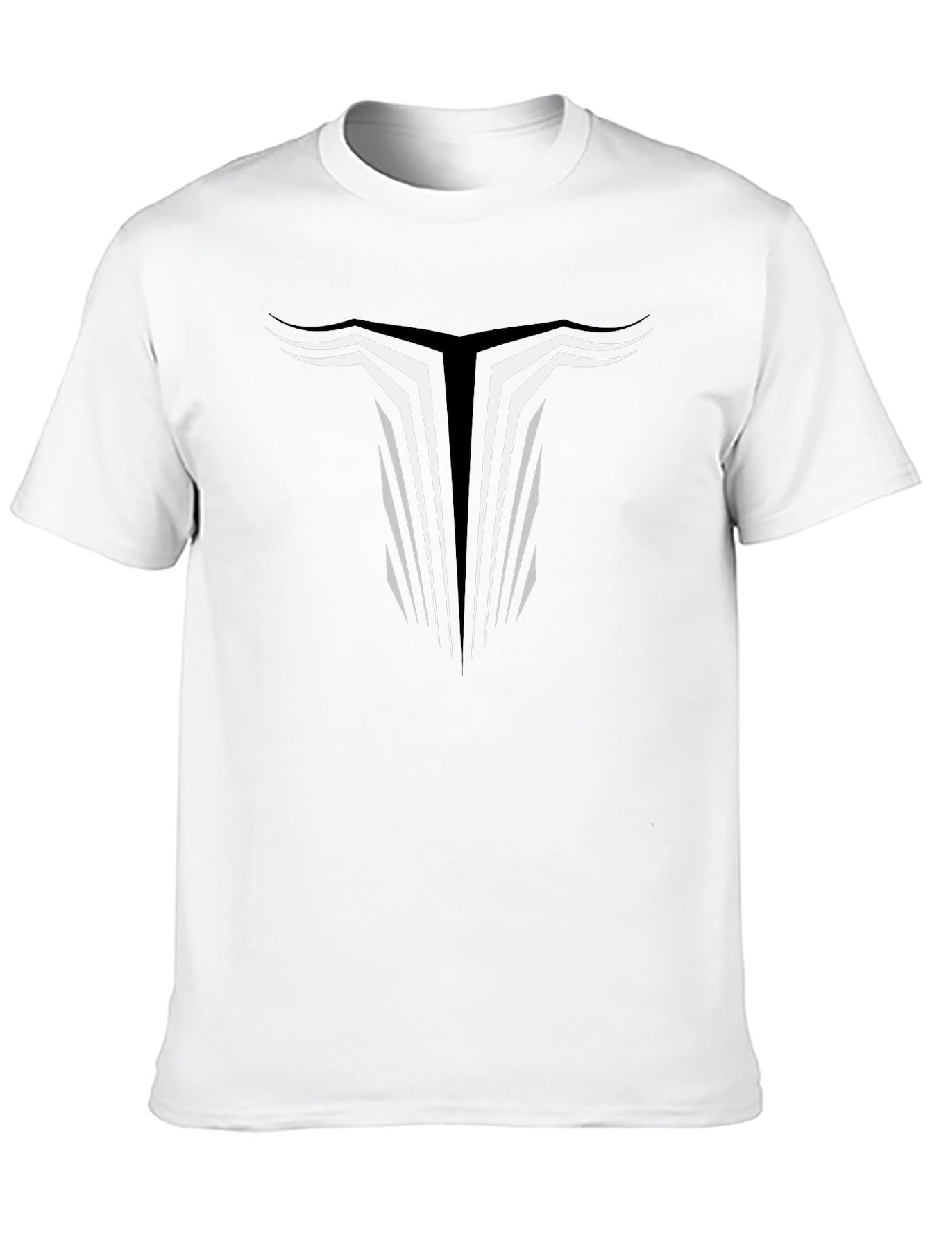 Modern Graphic Tee - Bull Horn Design