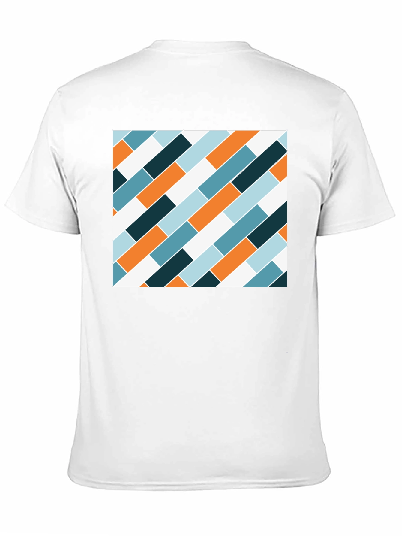 Modern Geometric Pattern Black T-Shirt