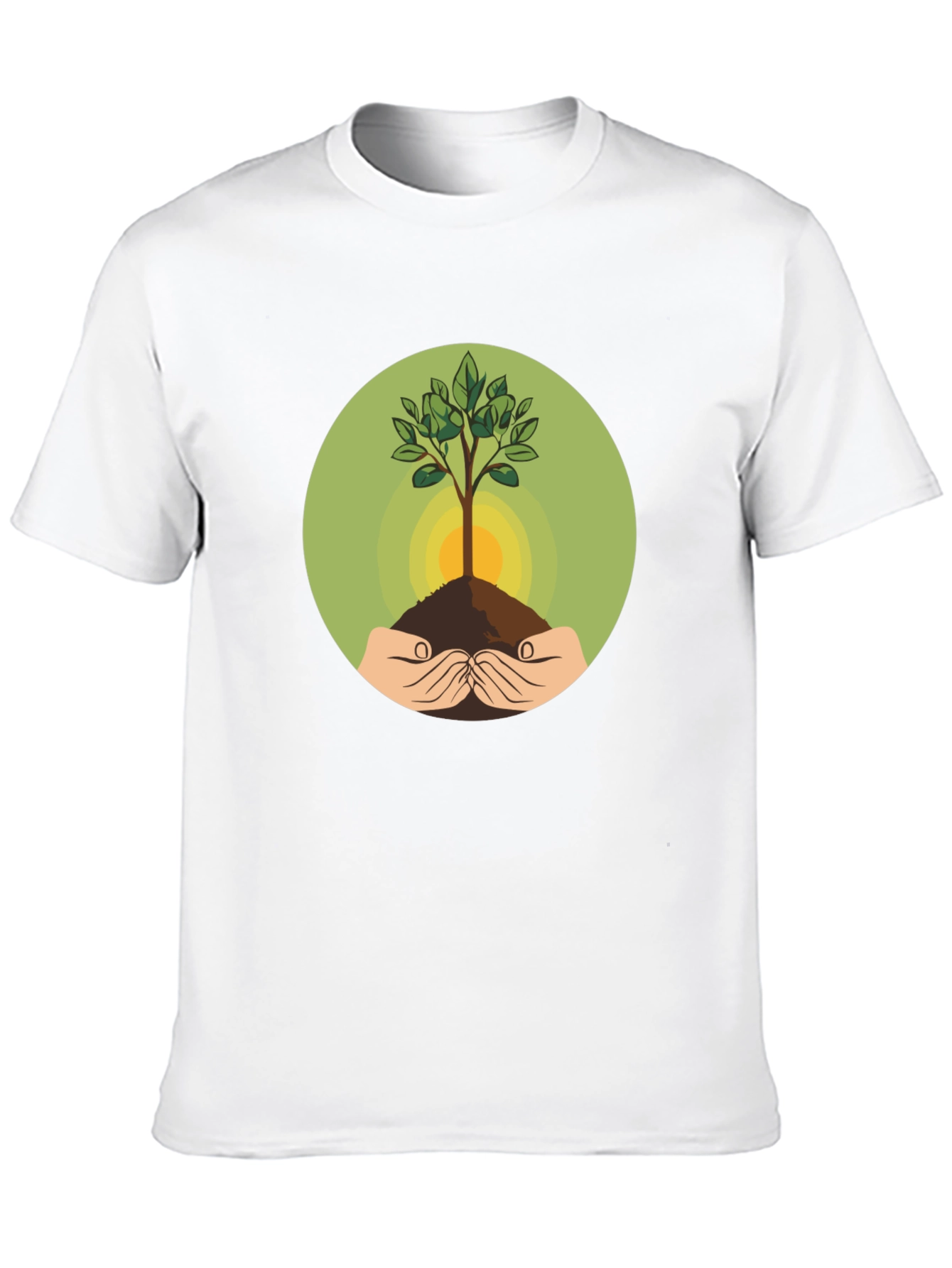 Eco-Friendly Tree Graphic Black T-Shirt