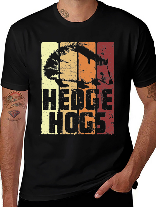 Retro Hedgehog Graphic Tee - Vintage Animal Lover Shirt