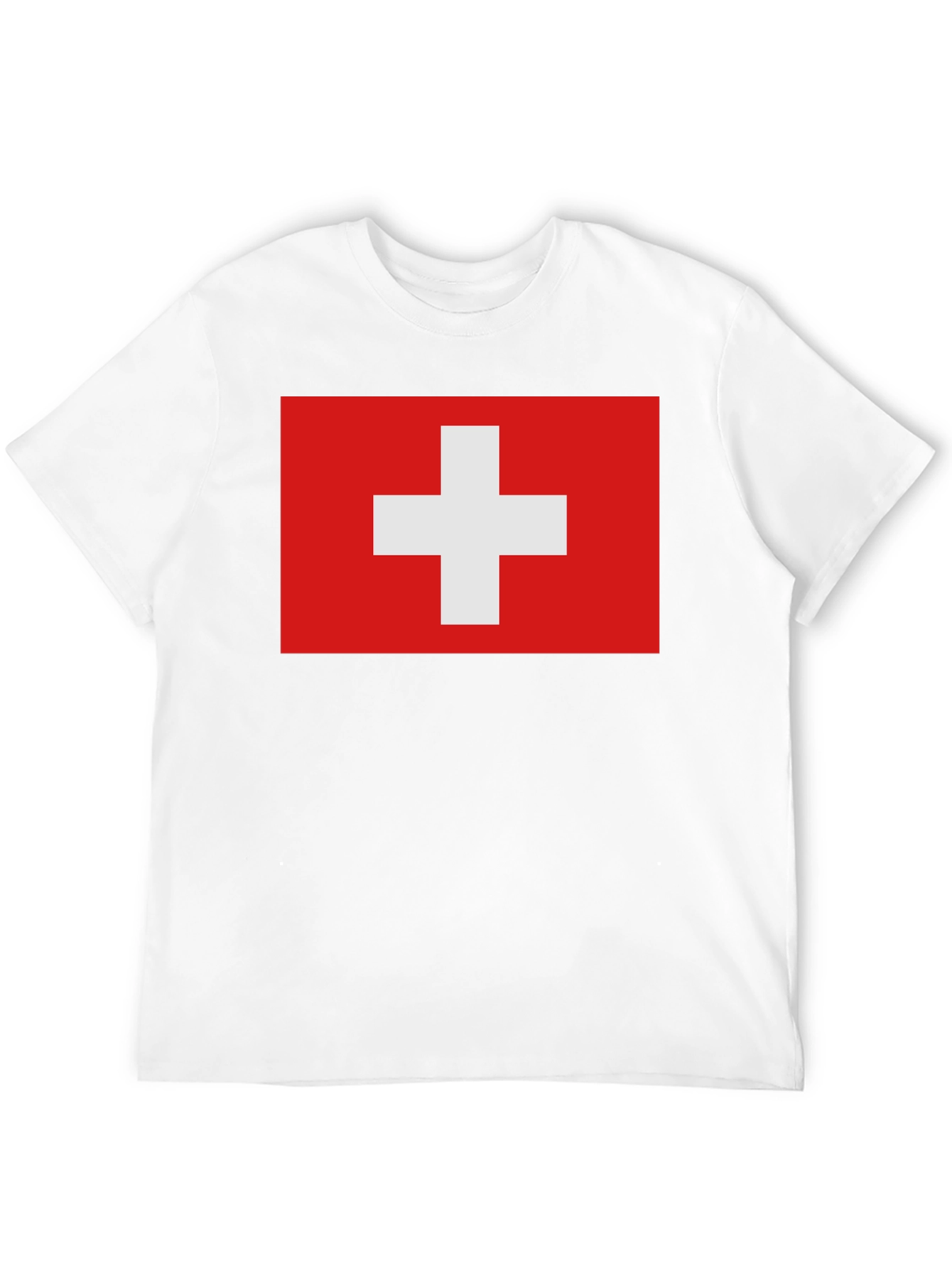 Swiss Flag T-Shirt - Black Graphic Tee