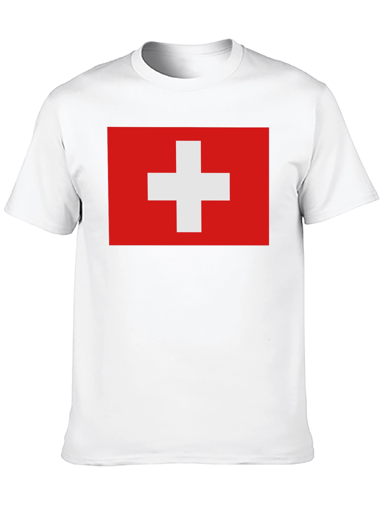 Swiss Flag T-Shirt - Black Graphic Tee