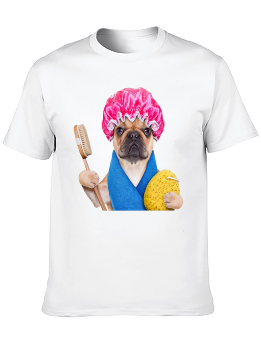 Funny Dog in Shower T-Shirt