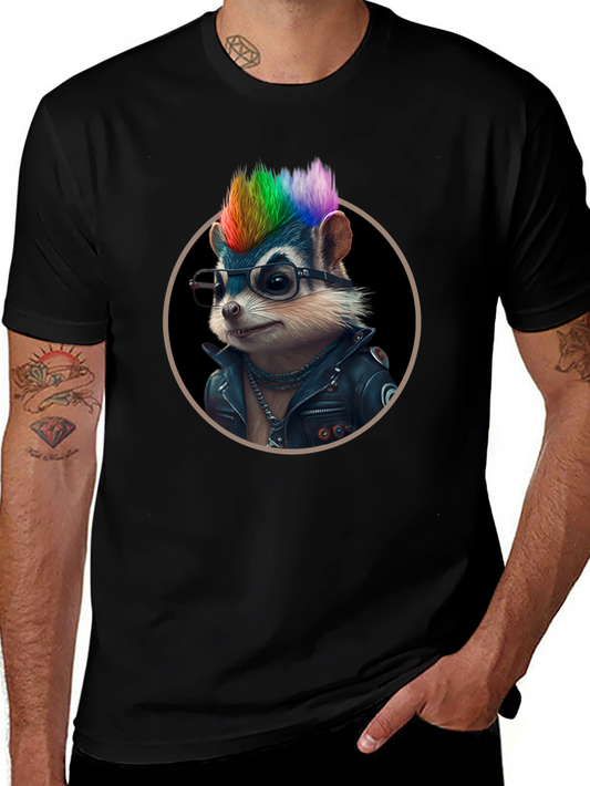 Cool Raccoon Punk Rocker T-Shirt