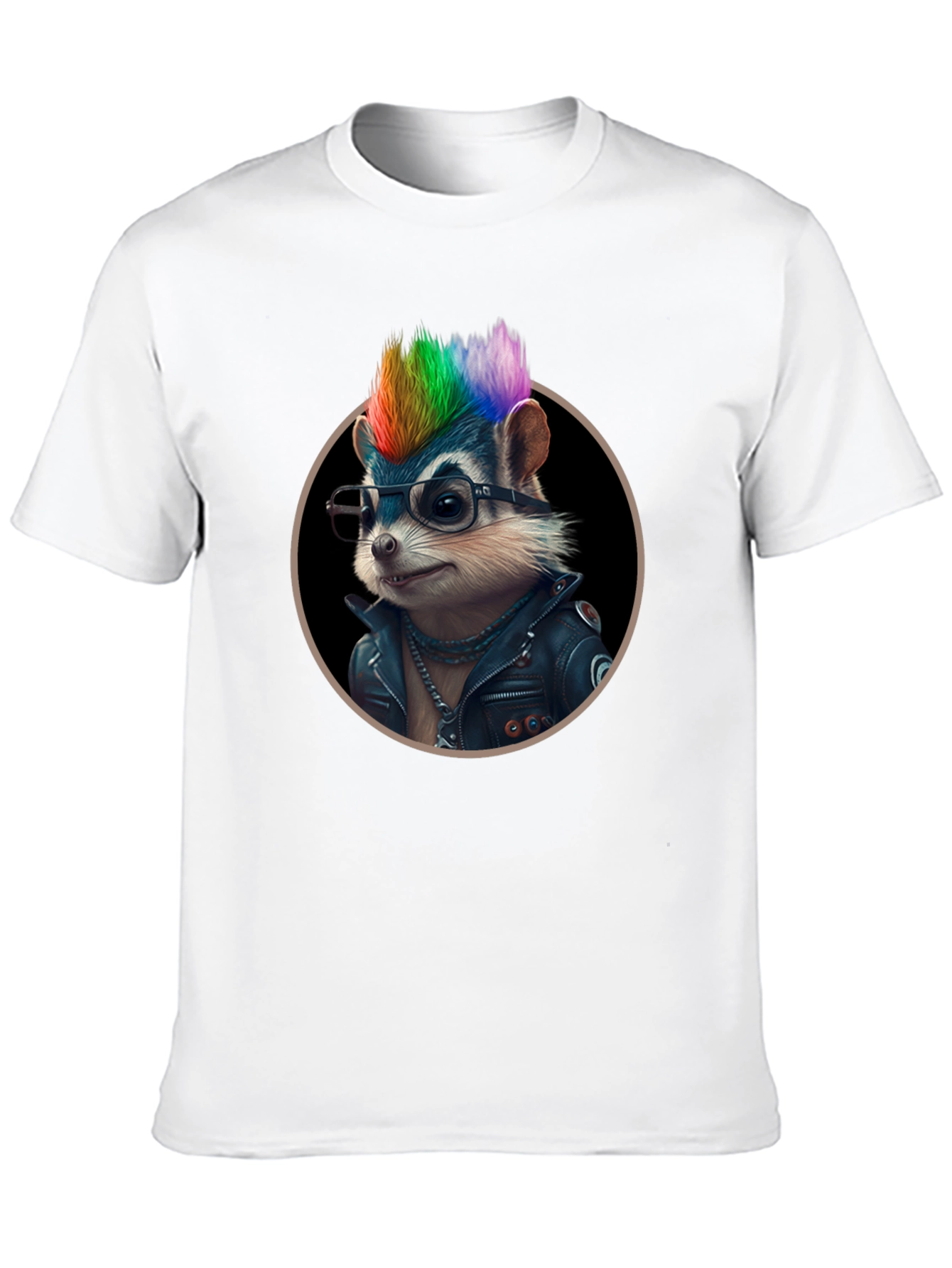 Cool Raccoon Punk Rocker T-Shirt