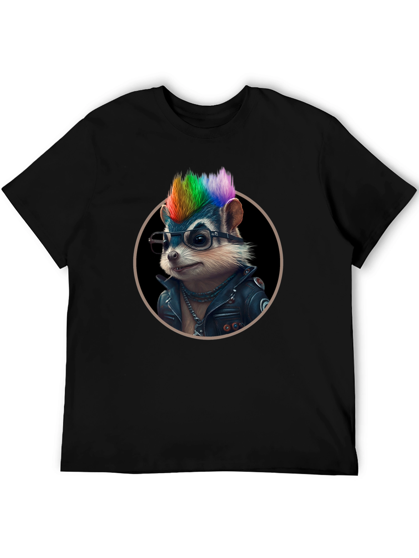 Cool Raccoon Punk Rocker T-Shirt