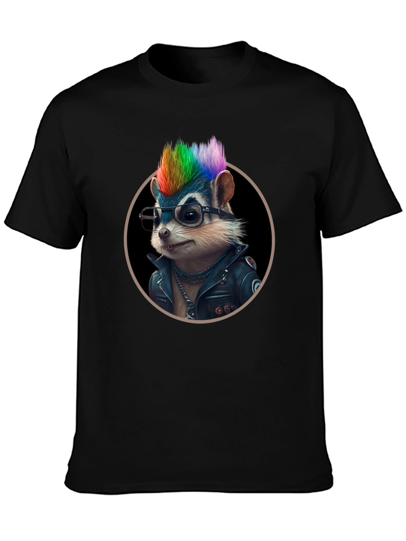 Cool Raccoon Punk Rocker T-Shirt