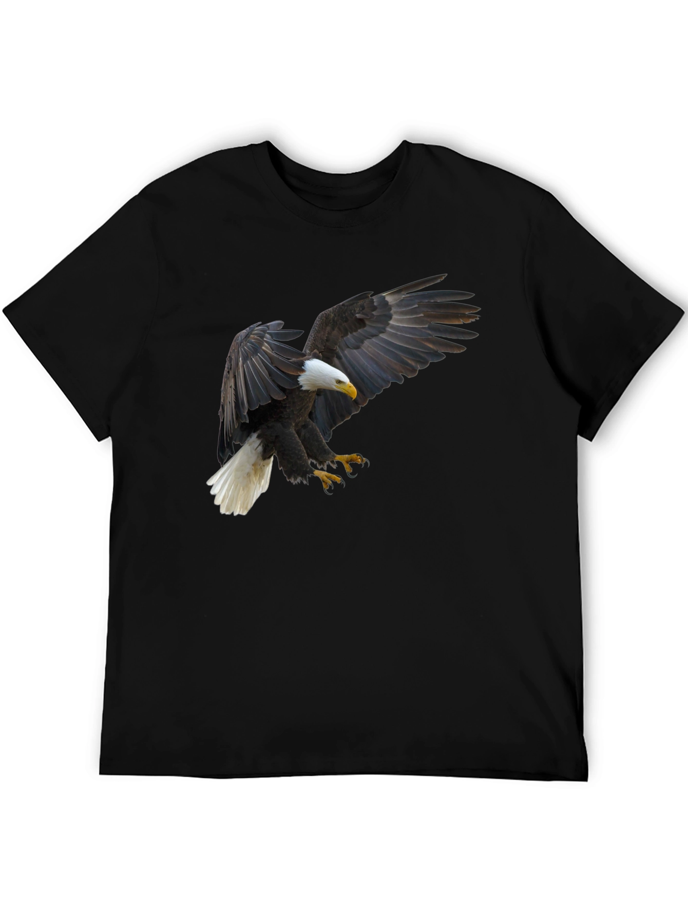 Eagle Graphic Tee - Black Cotton T-Shirt