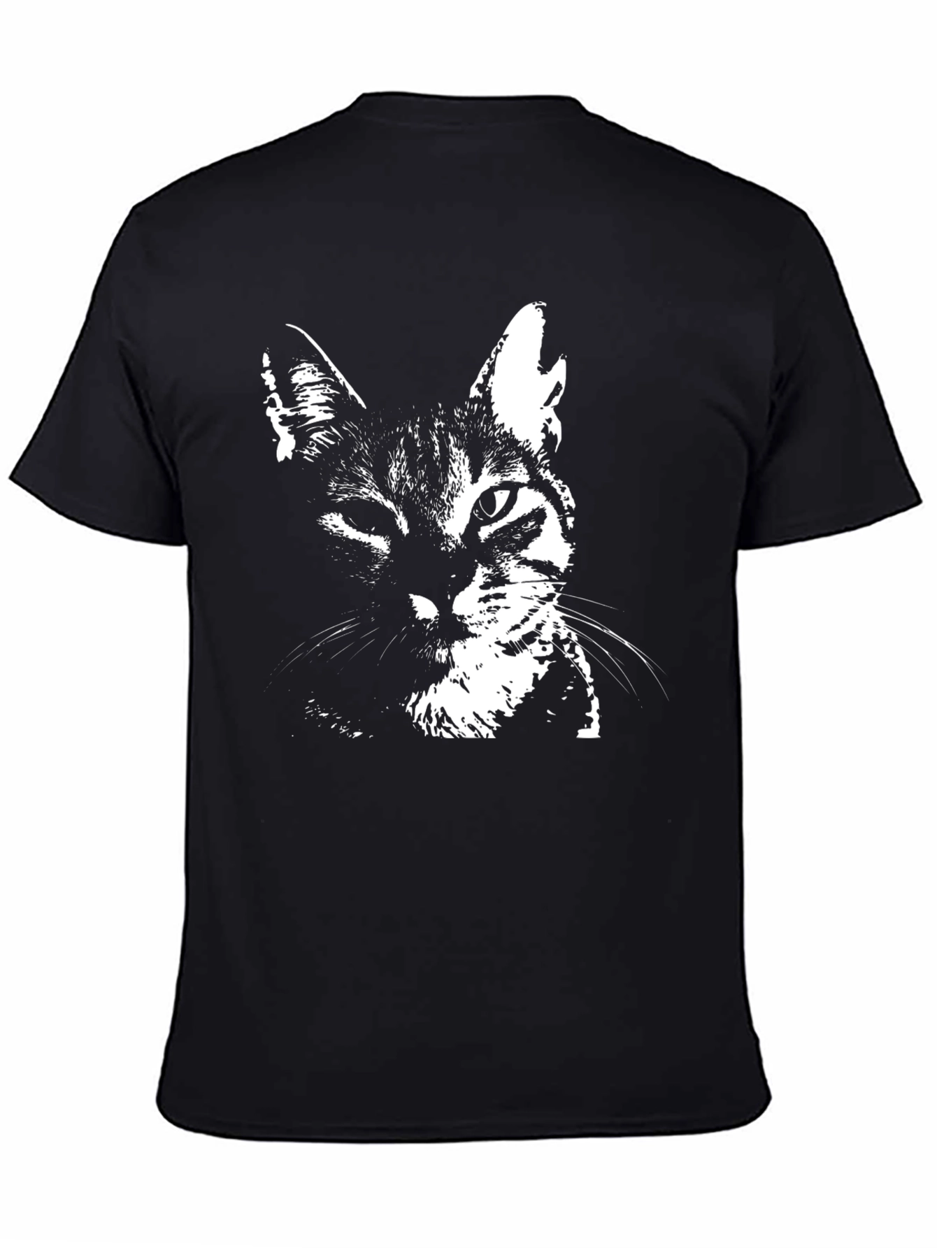 Cool Cat Graphic T-Shirt - Black Cotton Blend