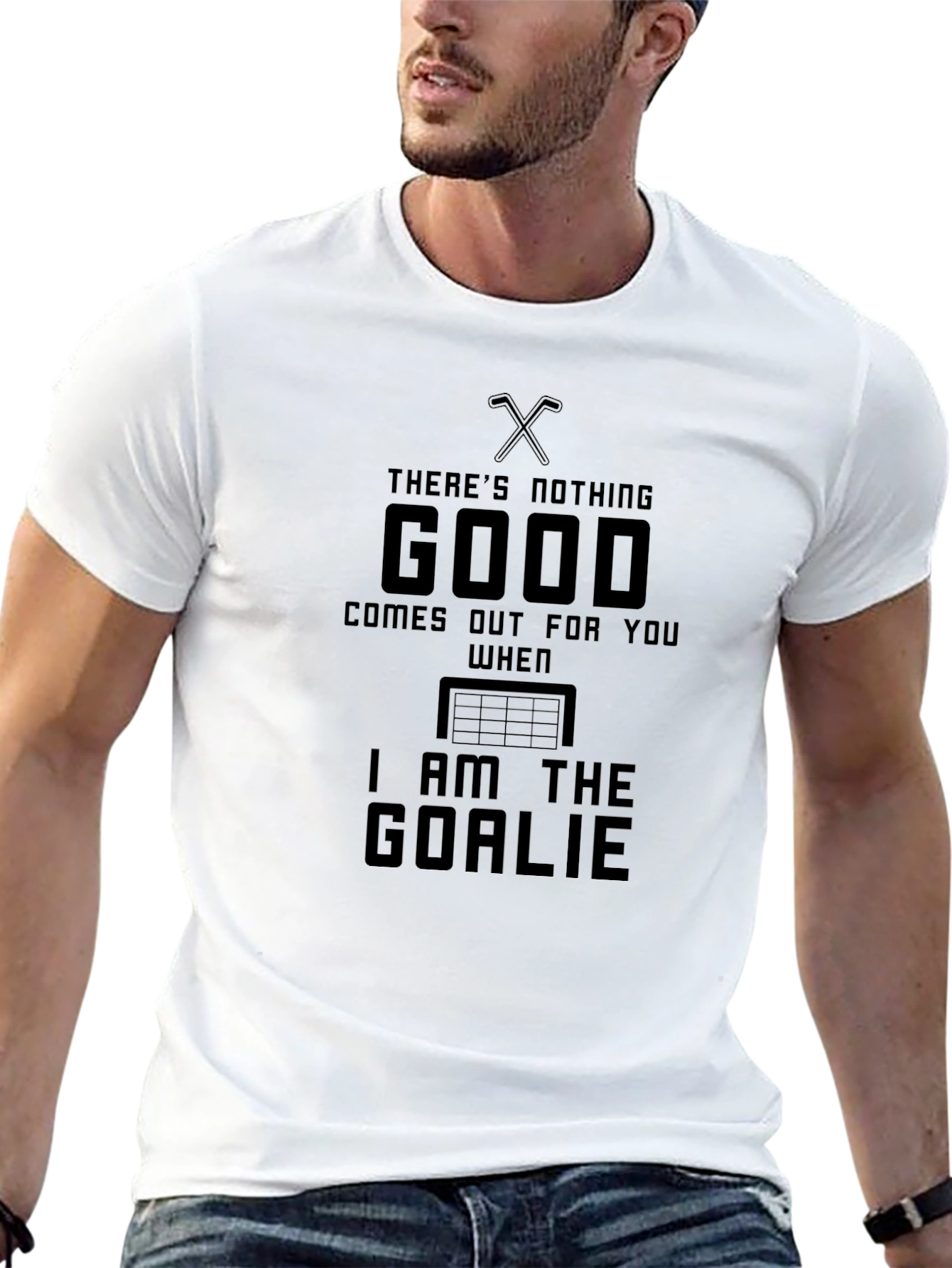 Hockey Goalie T-Shirt - Funny Sports Tee