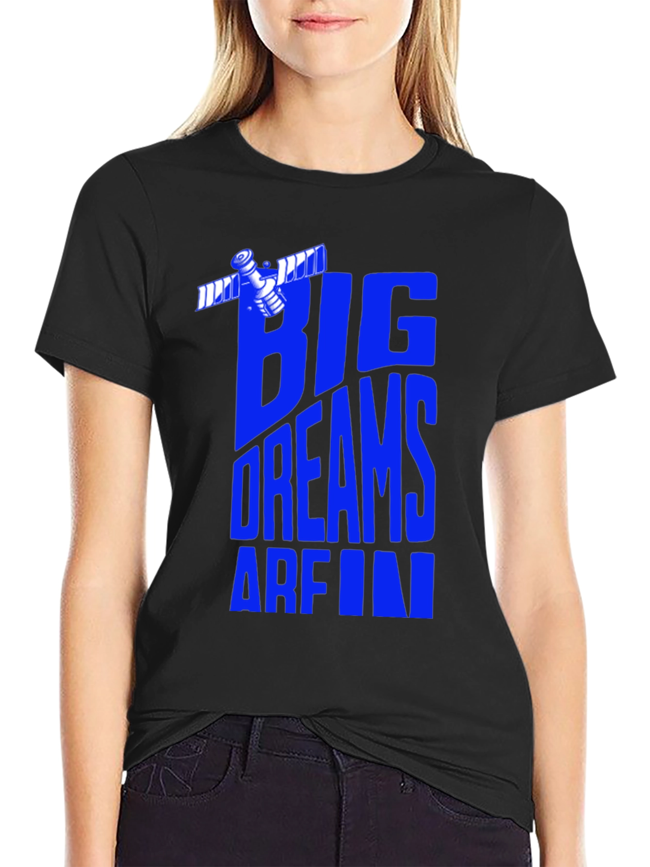 Big Dreams T-Shirt - Space Satellite Graphic Tee