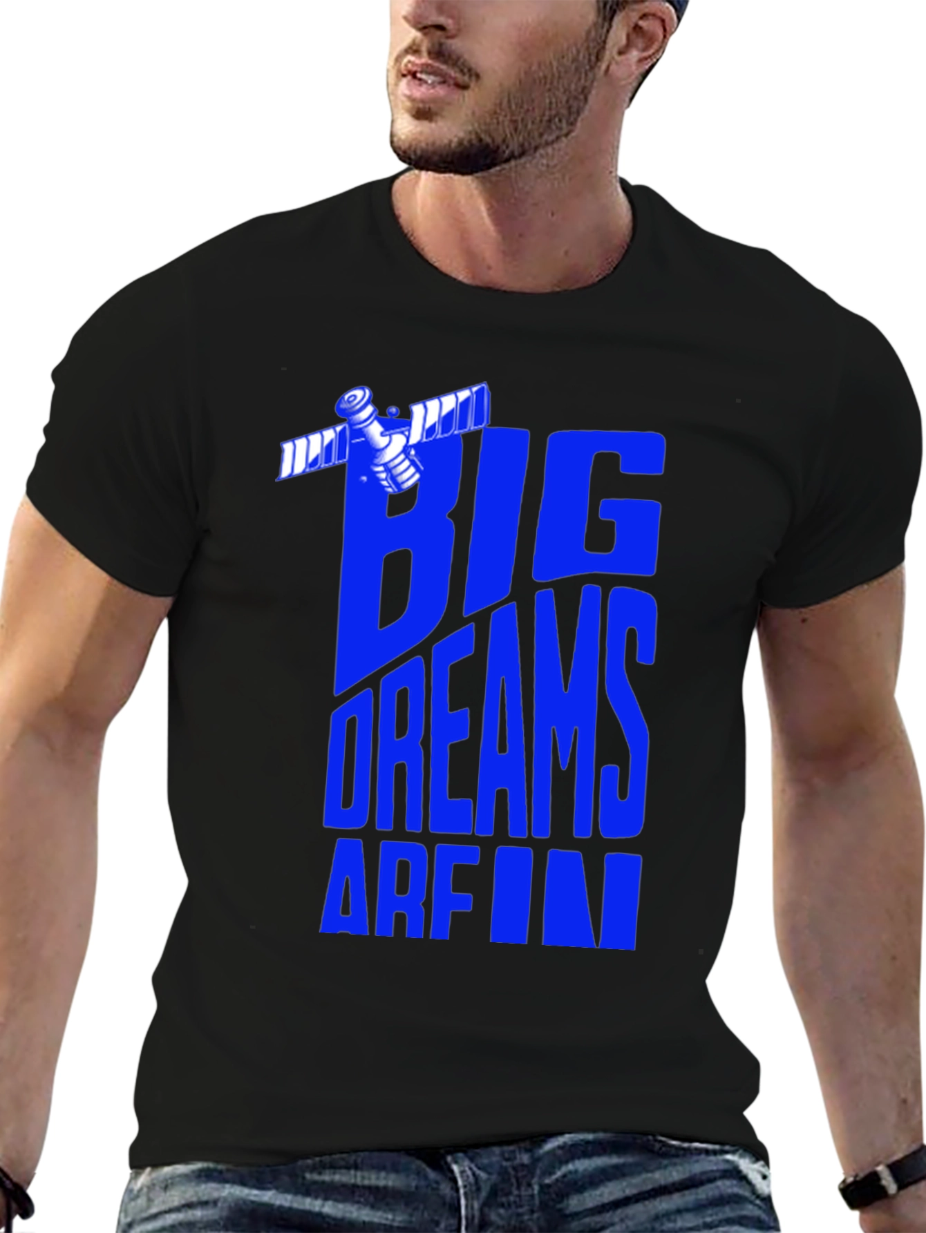 Big Dreams T-Shirt - Space Satellite Graphic Tee