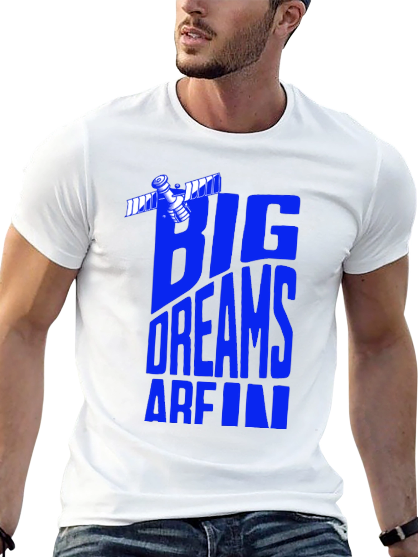 Big Dreams T-Shirt - Space Satellite Graphic Tee