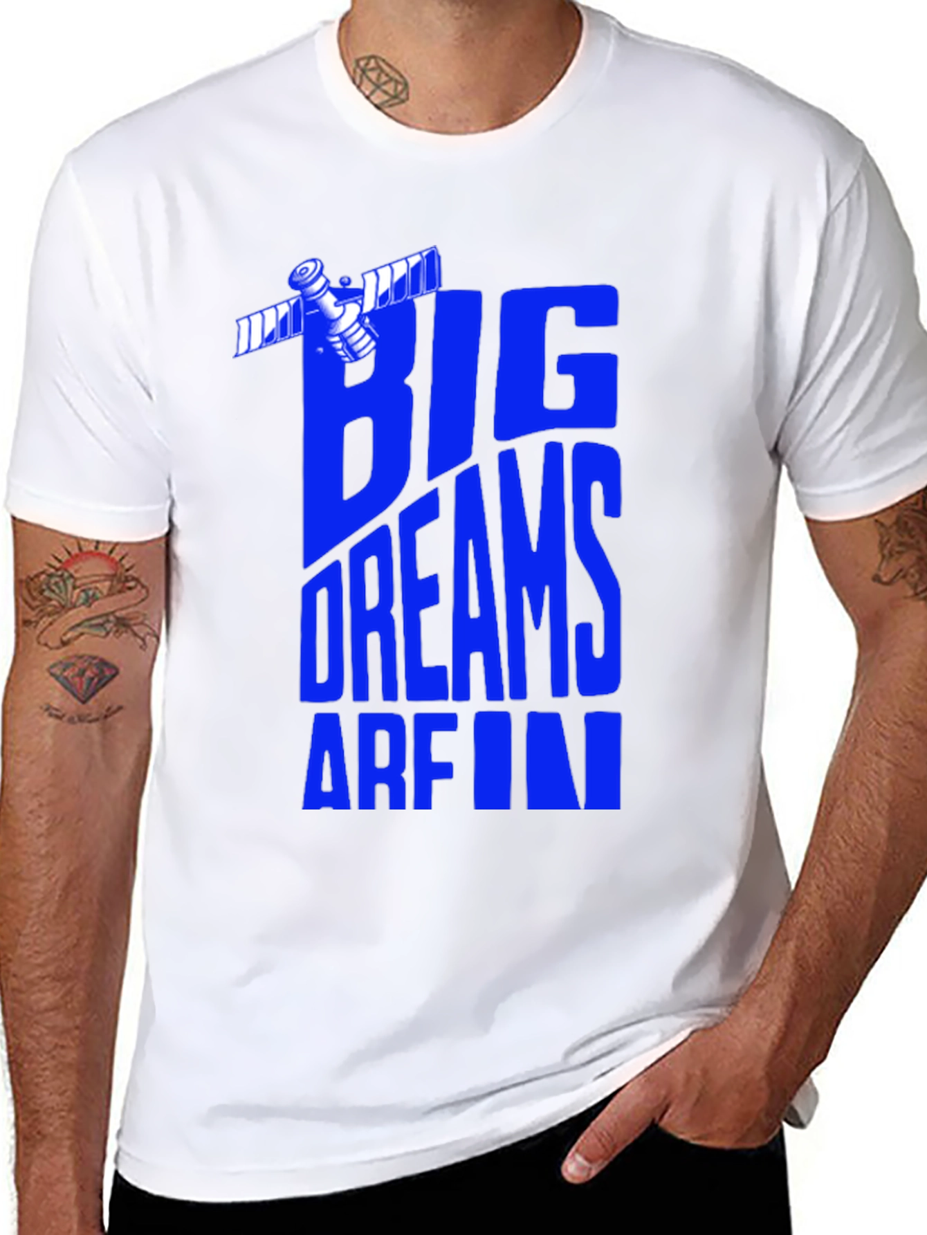 Big Dreams T-Shirt - Space Satellite Graphic Tee