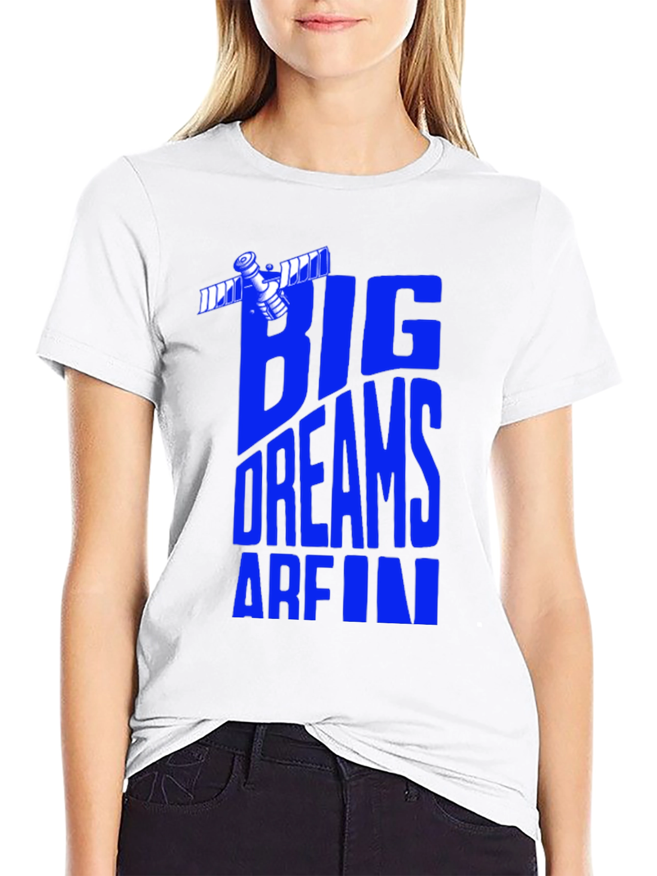 Big Dreams T-Shirt - Space Satellite Graphic Tee
