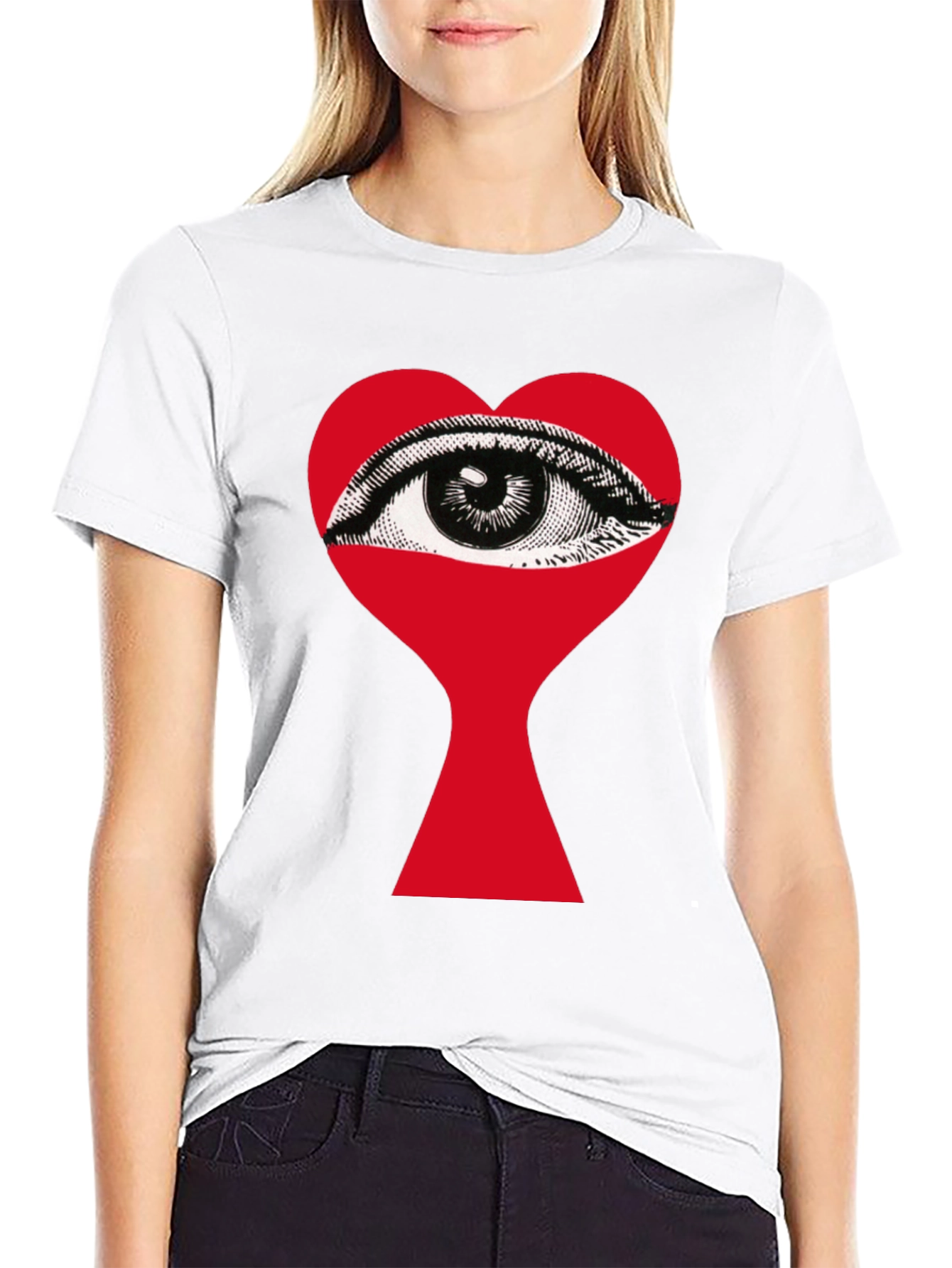 Eye Heart Graphic T-Shirt - Unique Print Tee