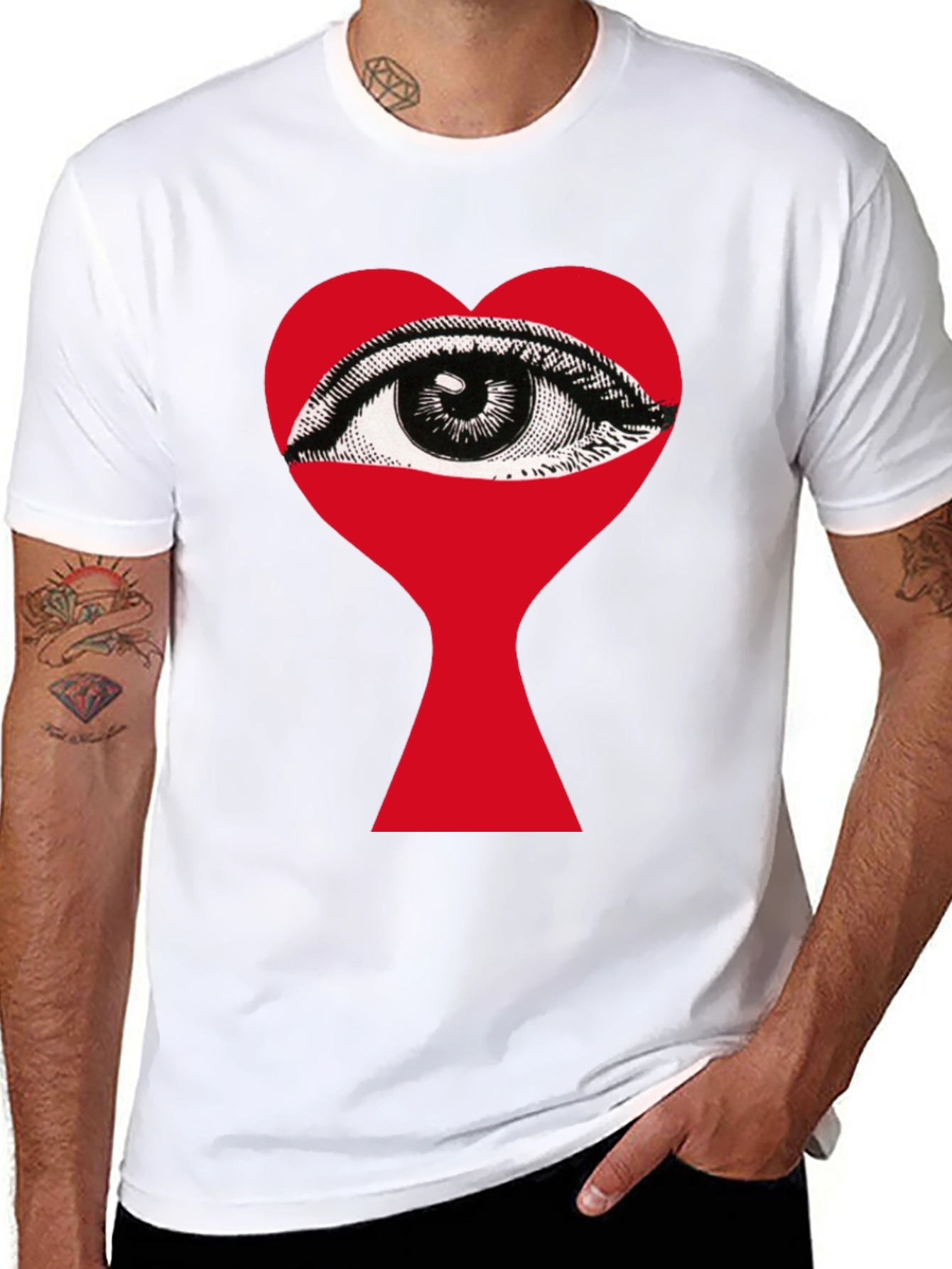 Eye Heart Graphic T-Shirt - Unique Print Tee
