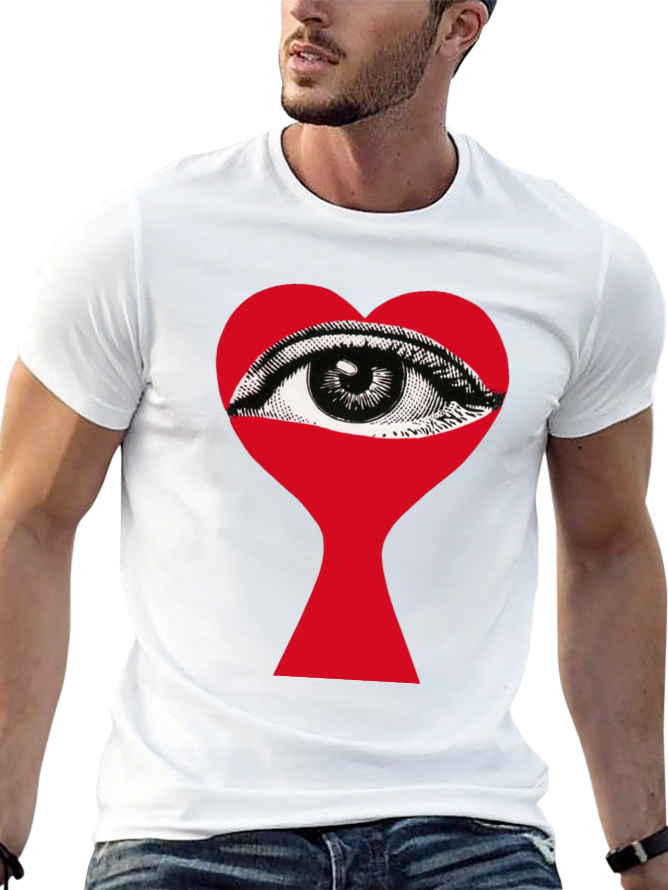 Eye Heart Graphic T-Shirt - Unique Print Tee