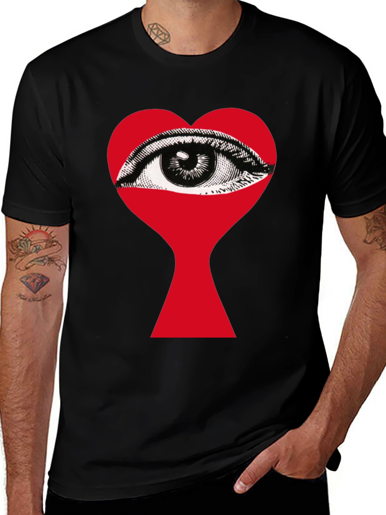 Eye Heart Graphic T-Shirt - Unique Print Tee