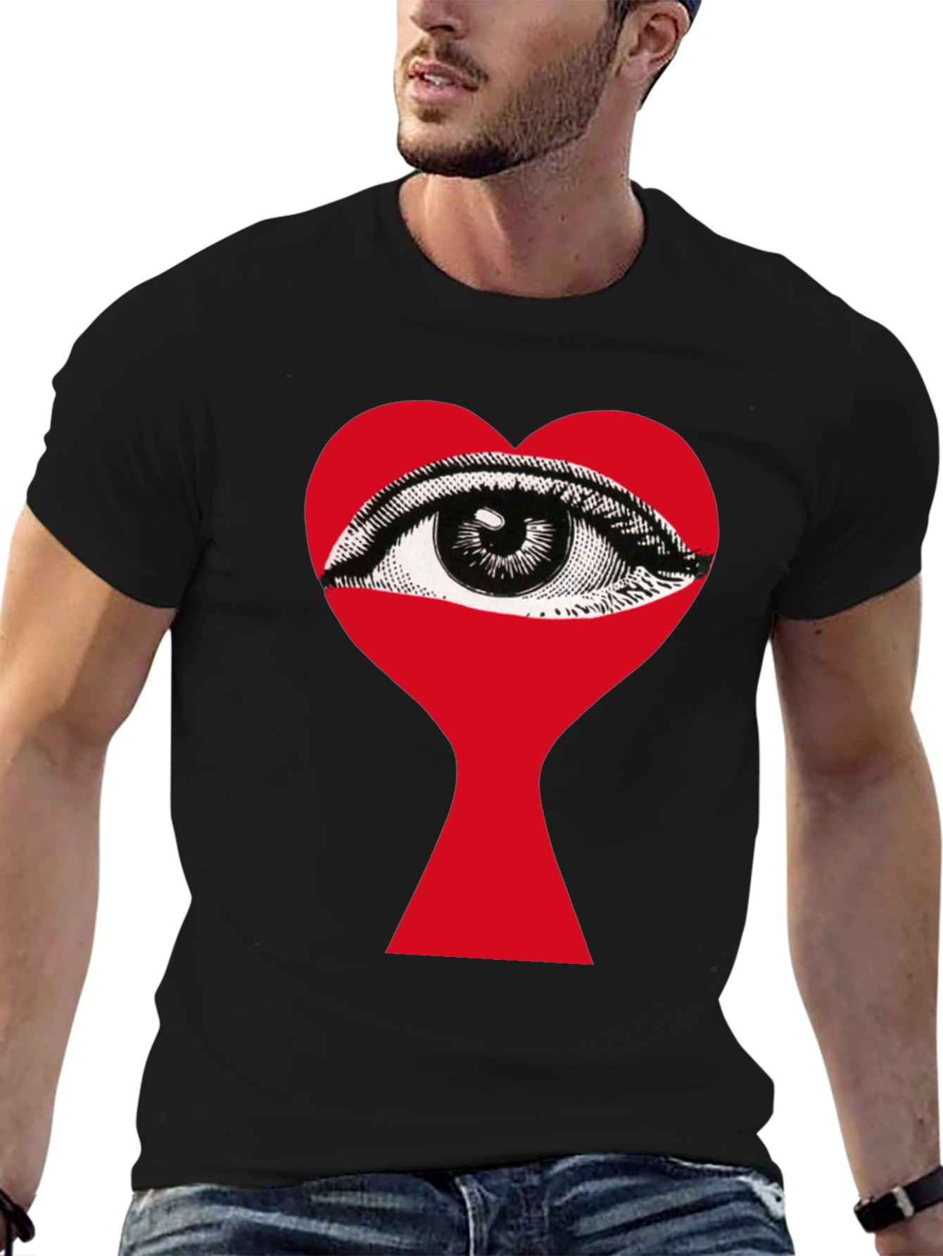 Eye Heart Graphic T-Shirt - Unique Print Tee