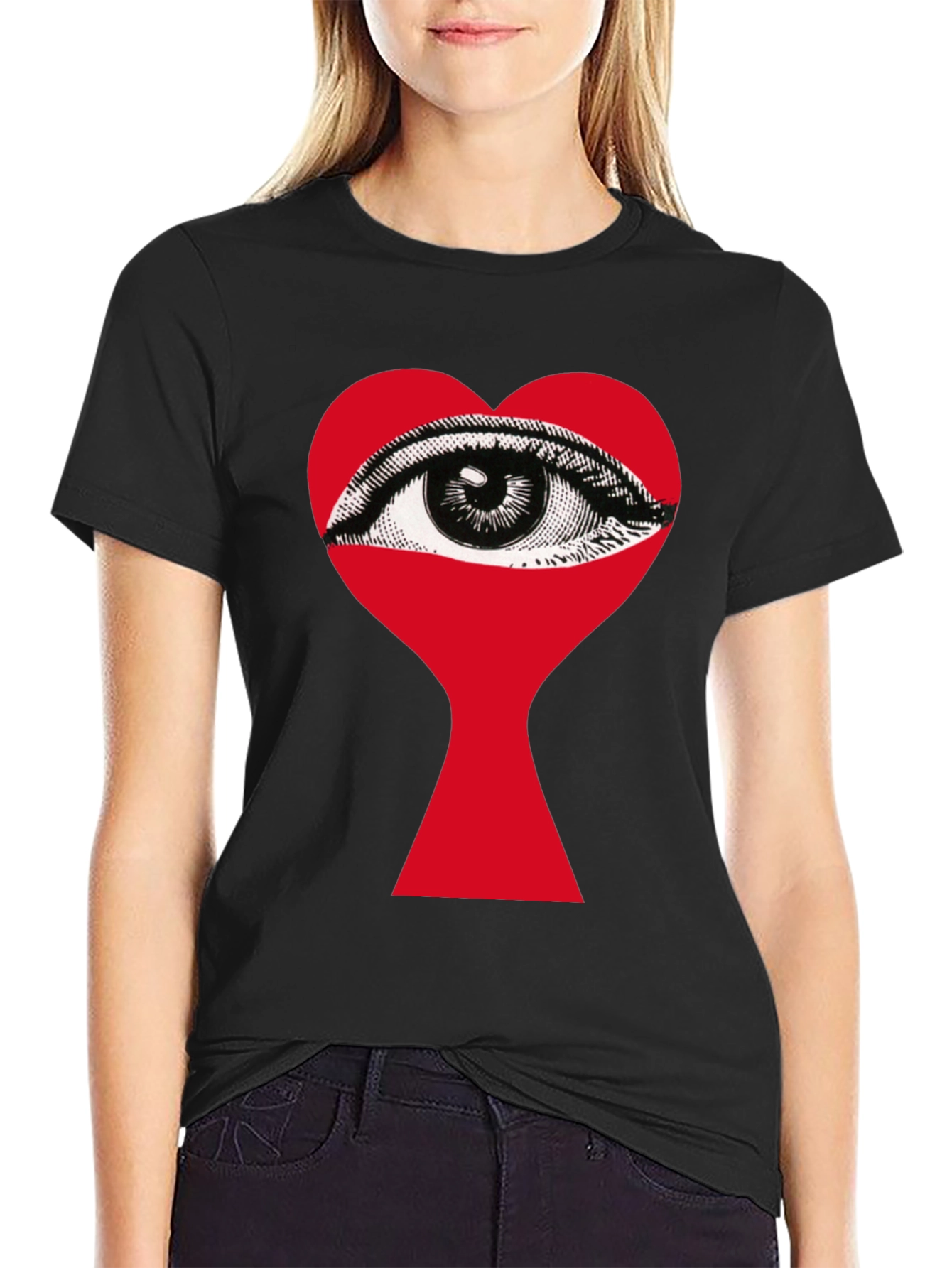 Eye Heart Graphic T-Shirt - Unique Print Tee