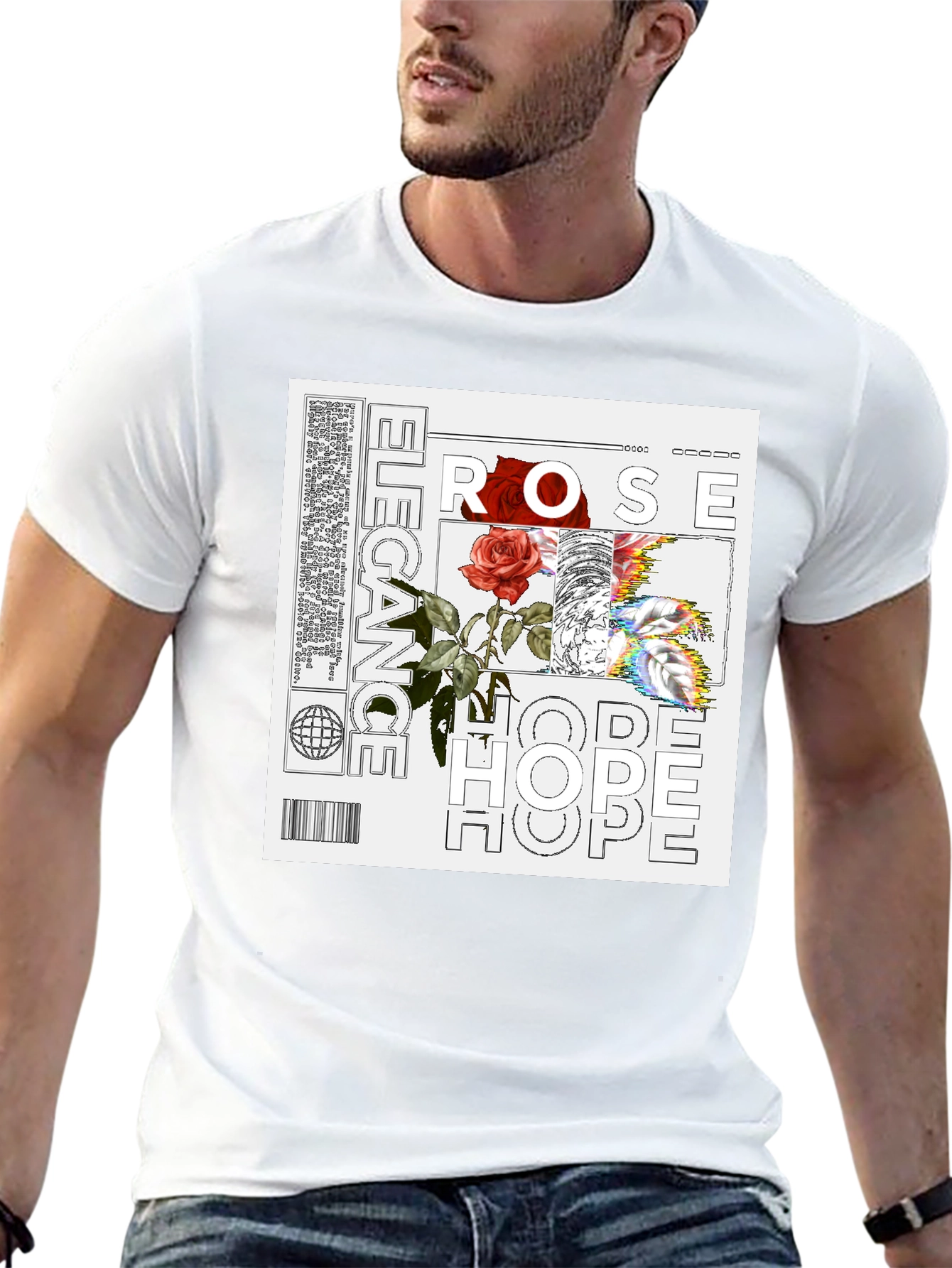 Elegant Rose Hope Graphic Tee