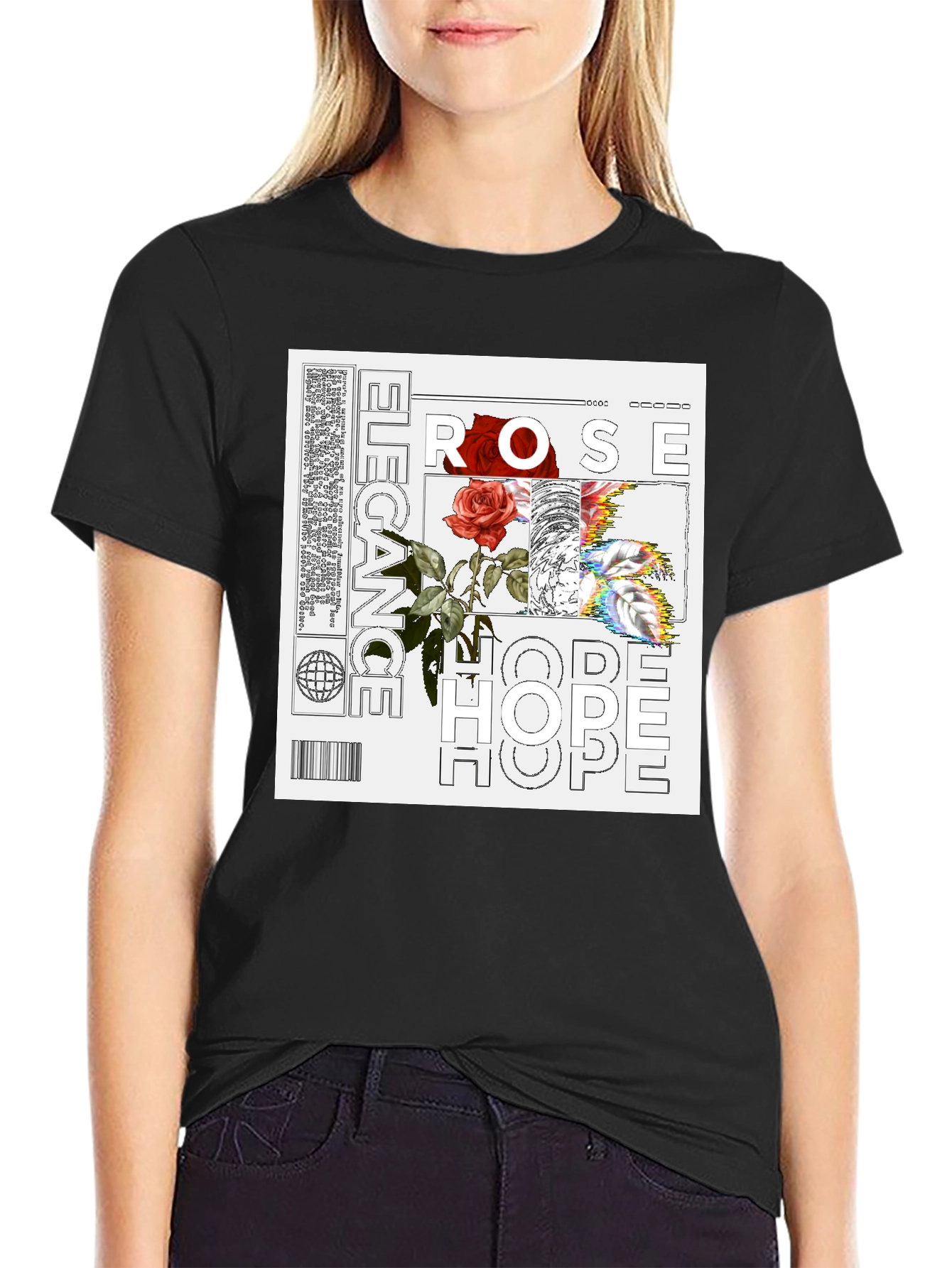 Elegant Rose Hope Graphic Tee