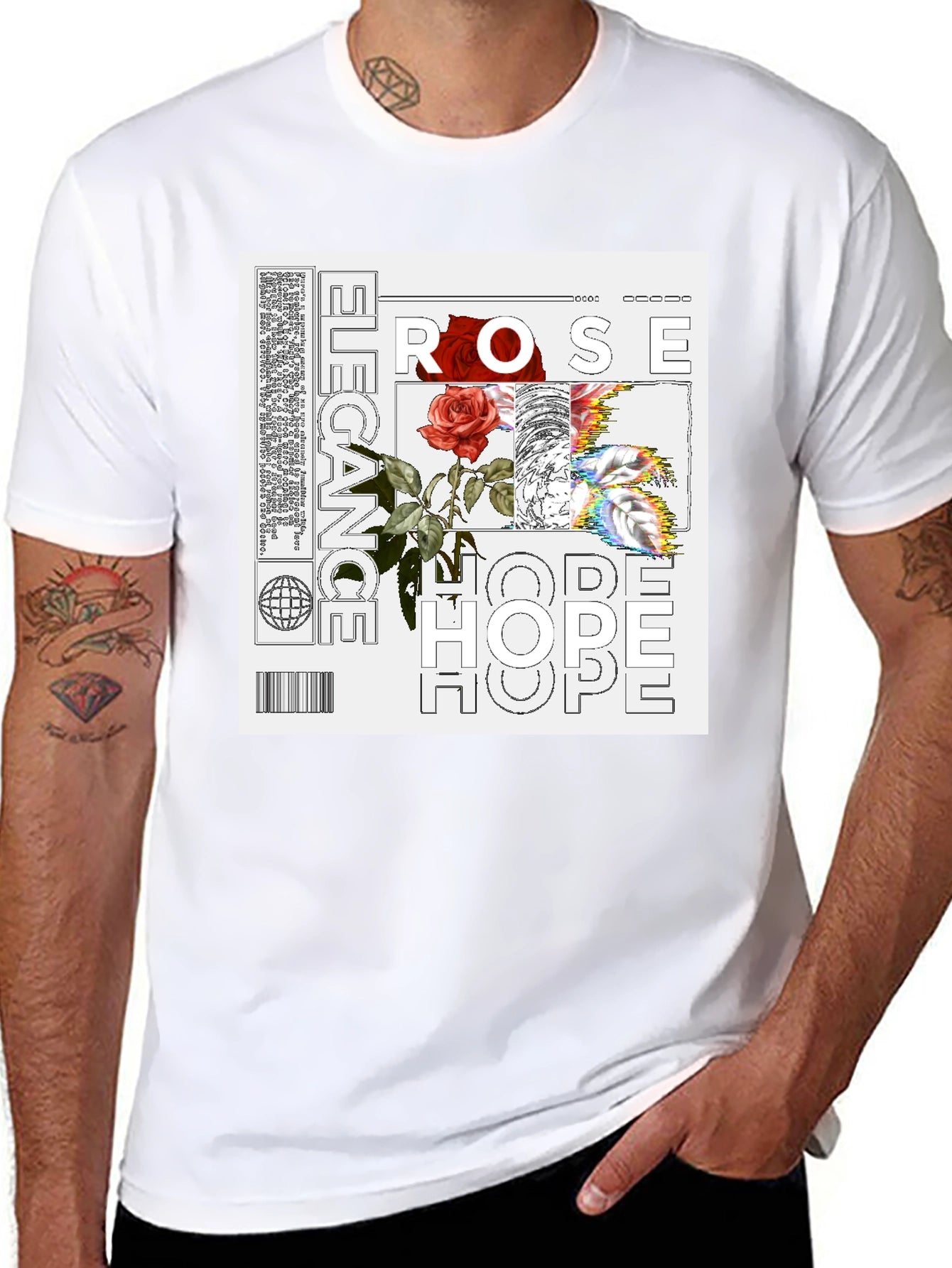 Elegant Rose Hope Graphic Tee
